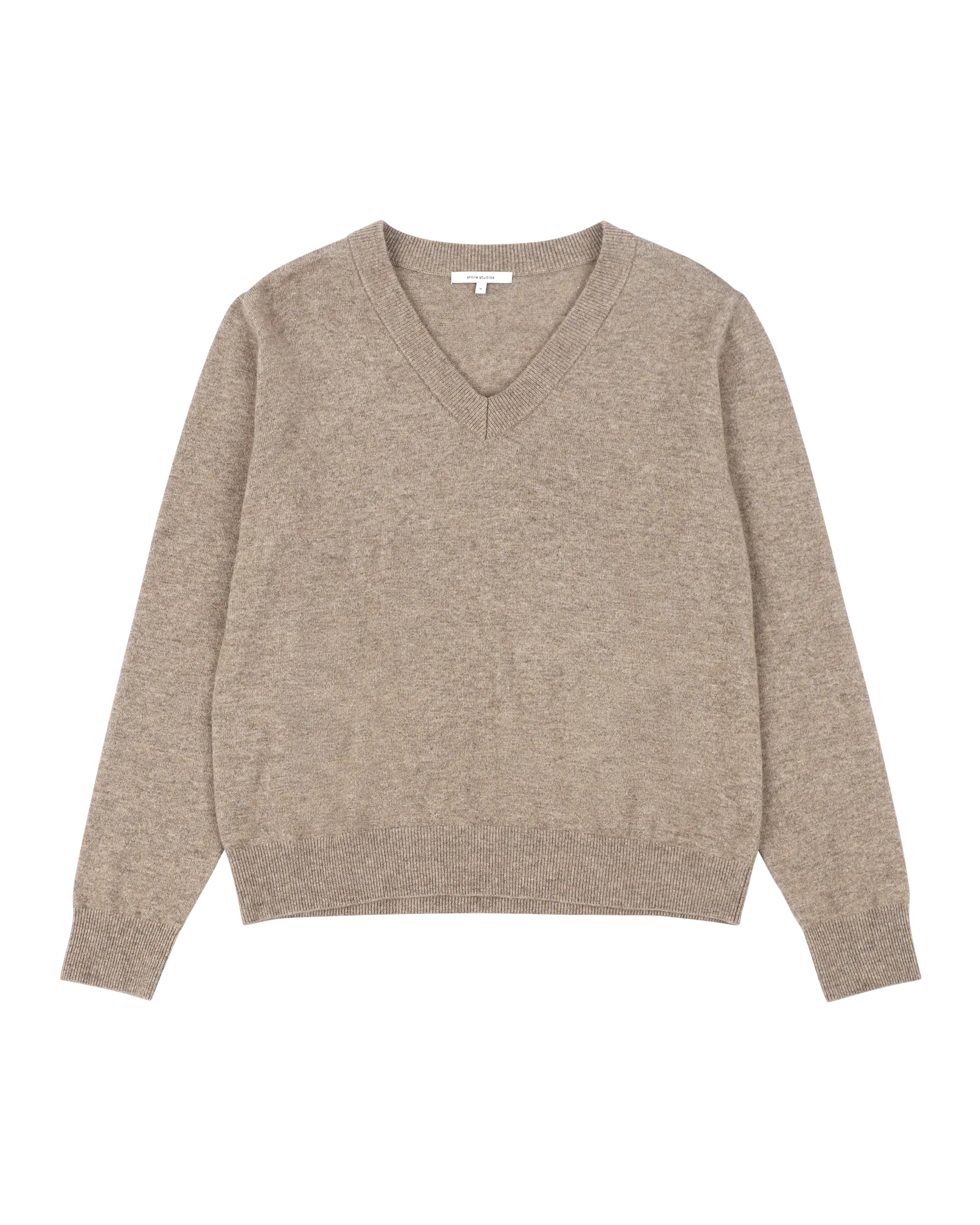Knit V Neck Camel - Image 5