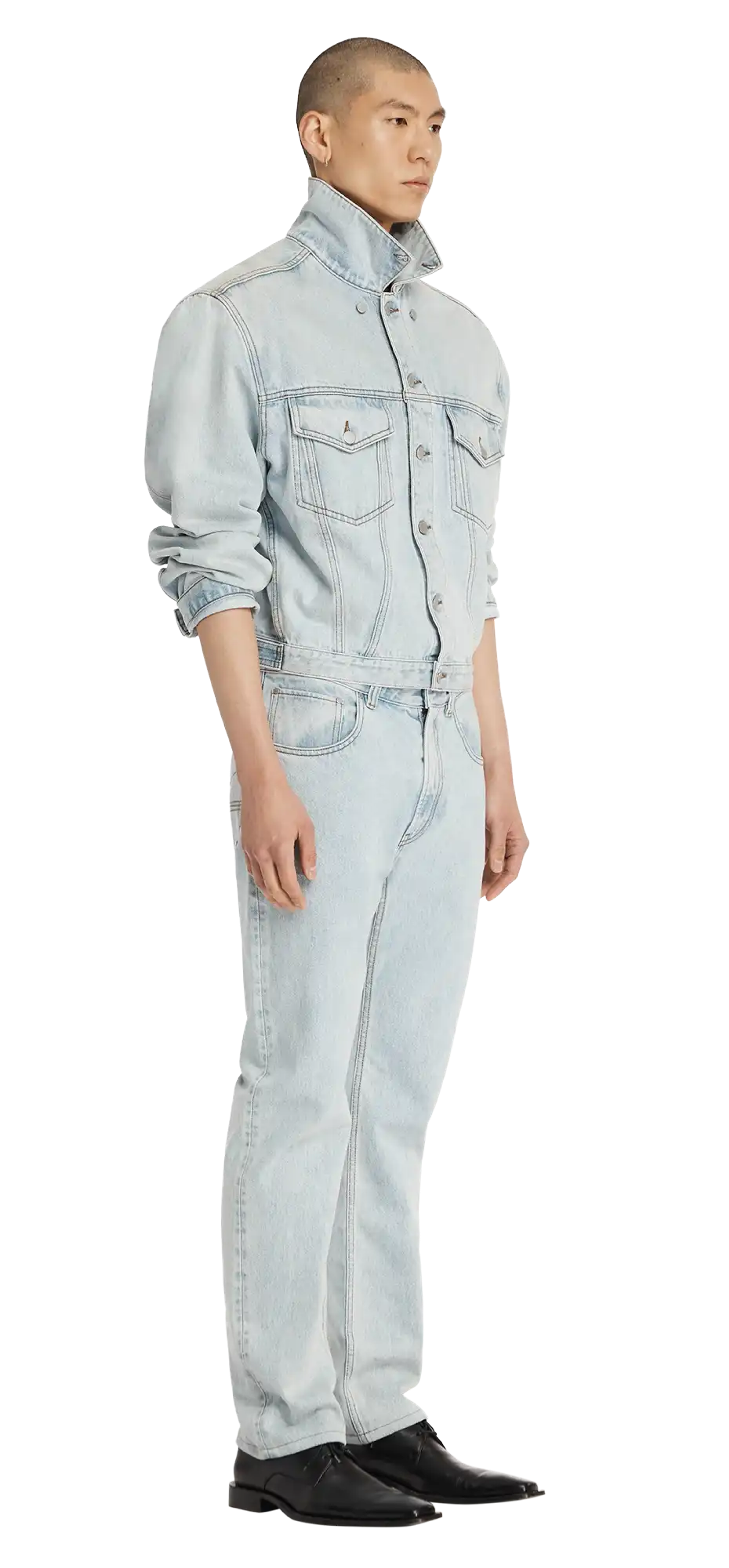 shrunken denim jacket old blue - entire studios