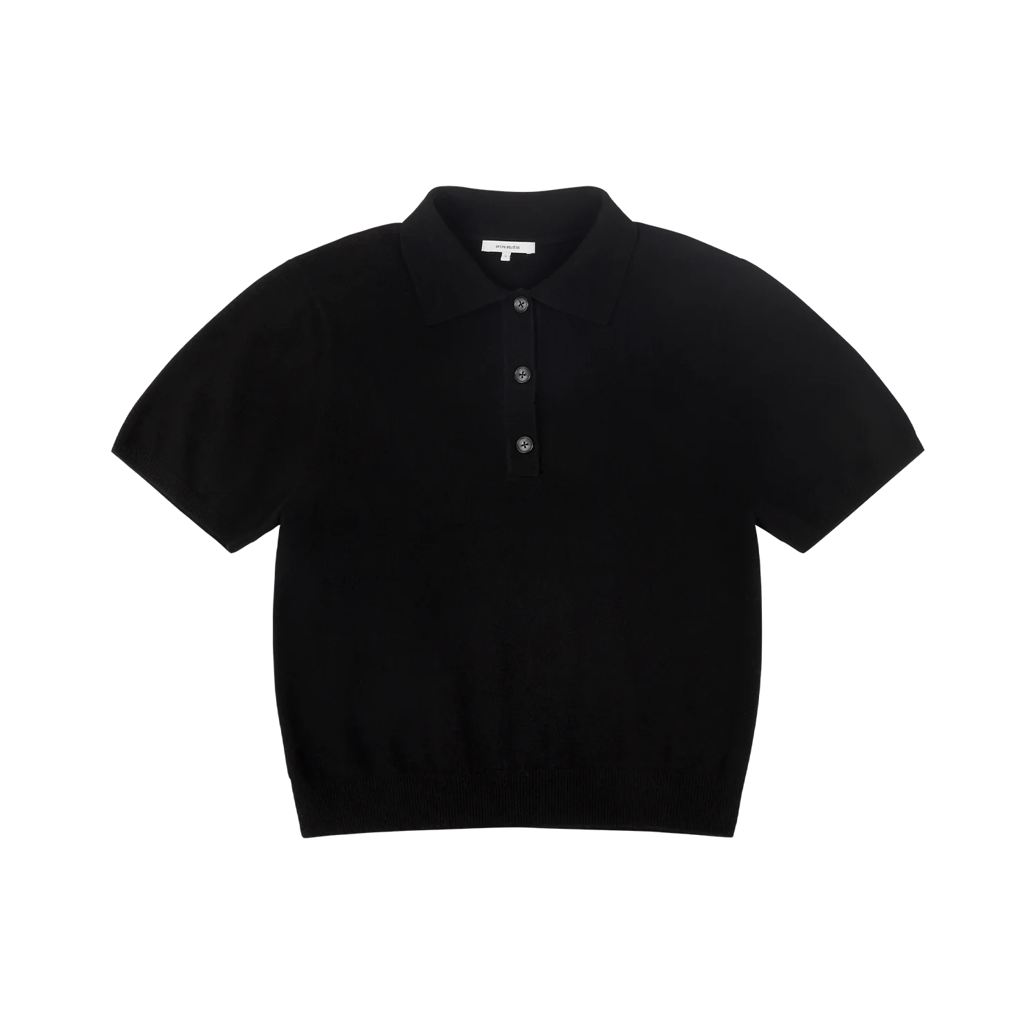 short sleeve cashmere knit polo black - entire studios short sleeve cashmere knit polo black - entire studios