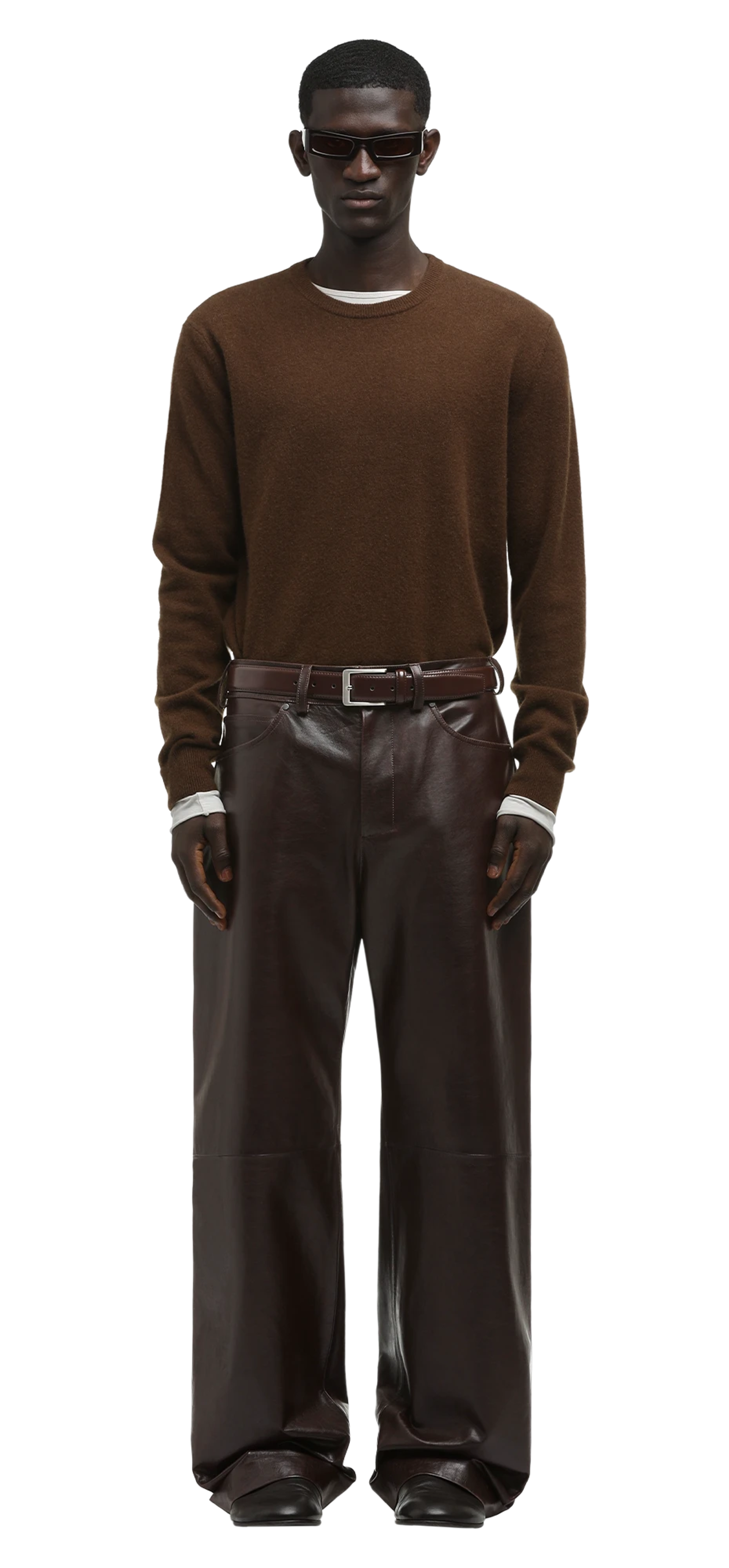 leather-straight-leg-dark-brown character front view