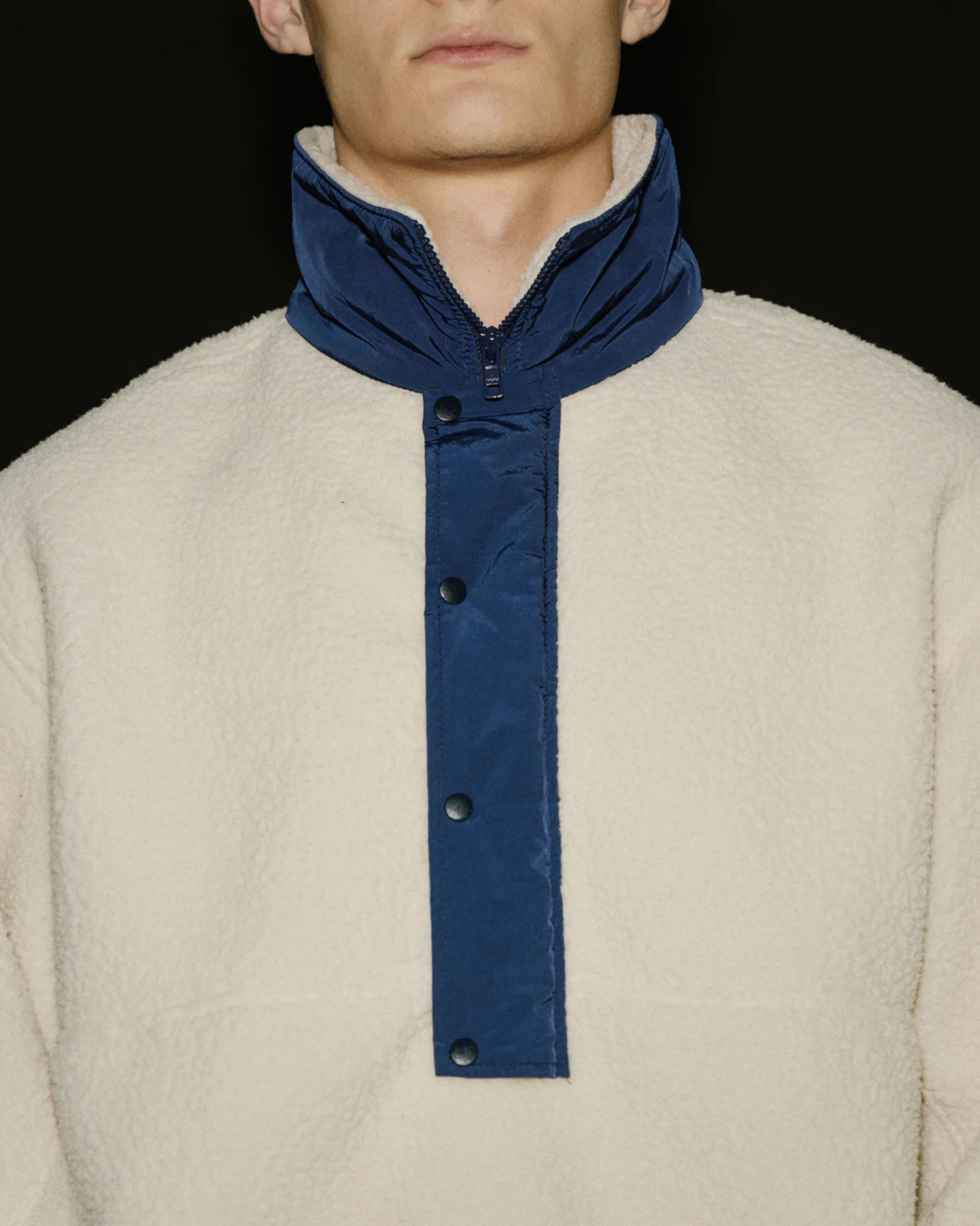 System Half Zip Fleece Bone - Image 2