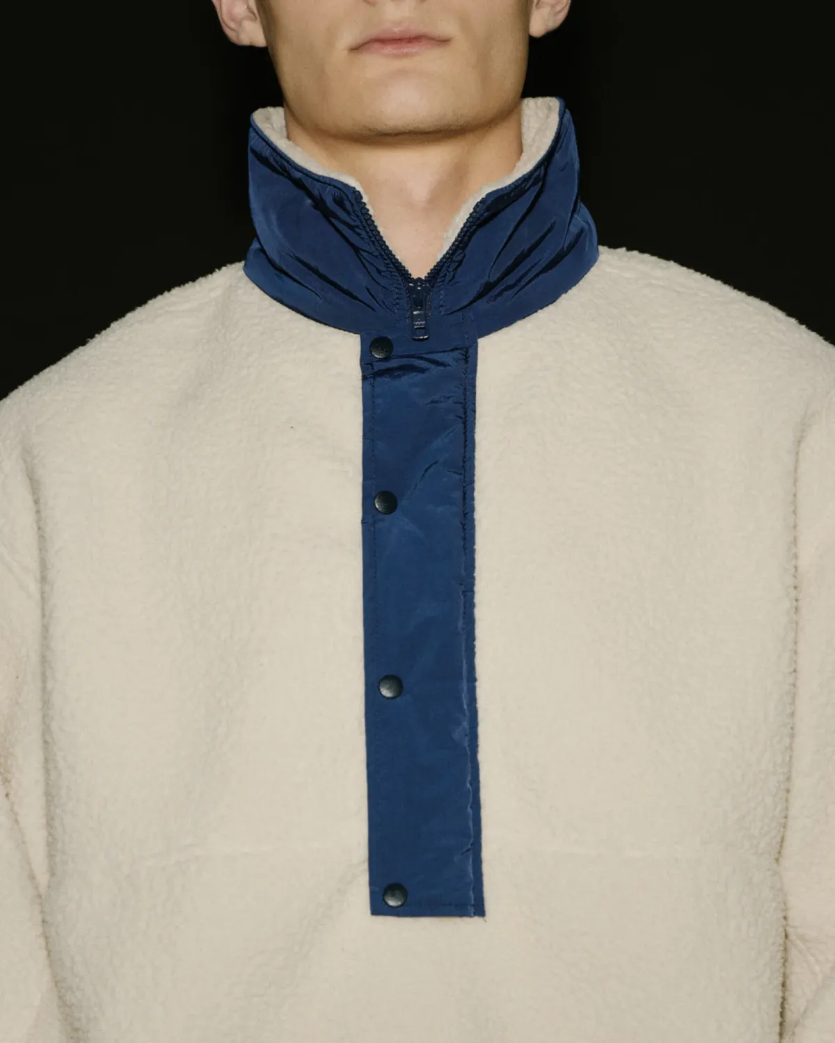 System Half Zip Fleece Bone - Image 2