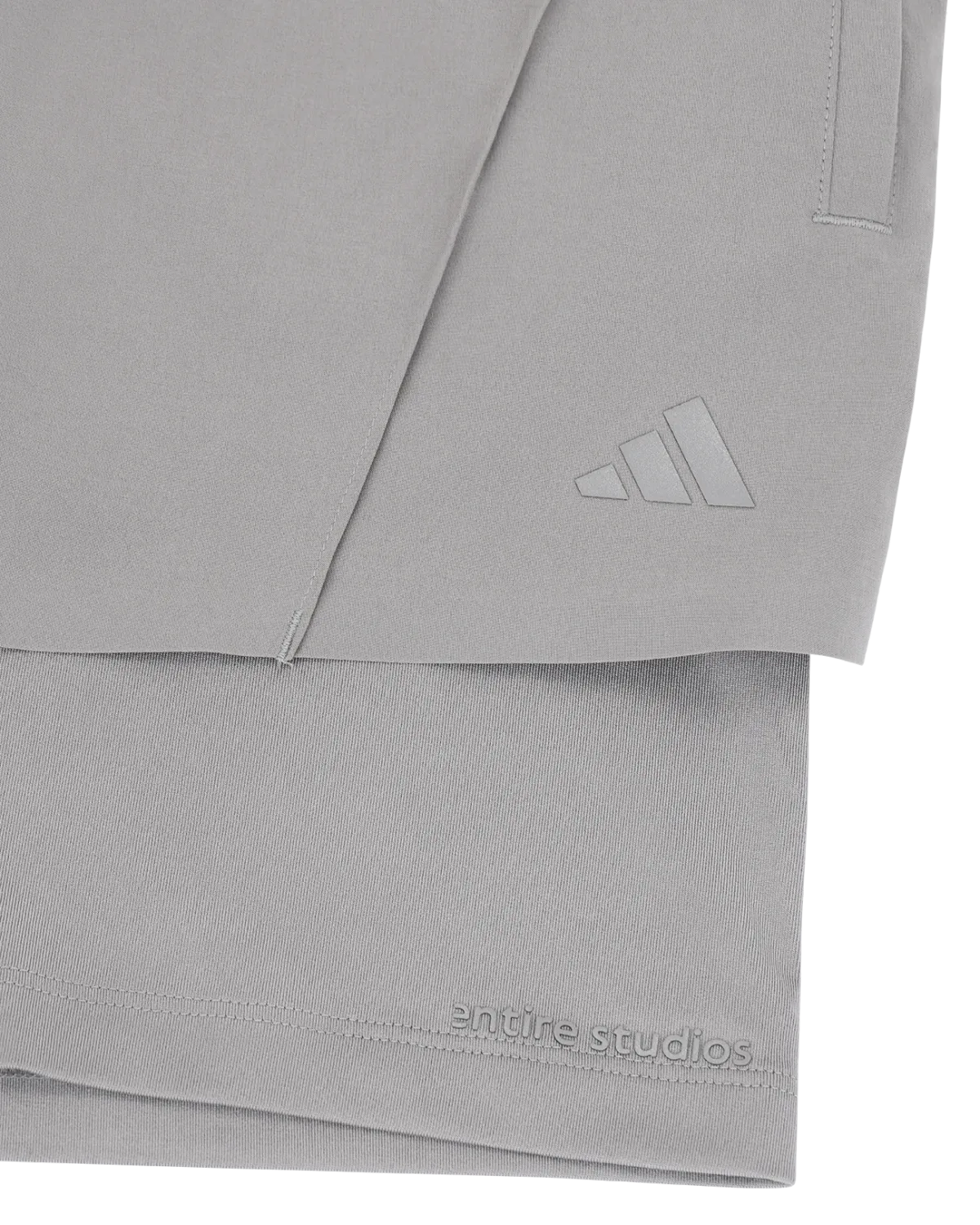 D4T Training 2in1 Shorts Dove Grey - Image 4