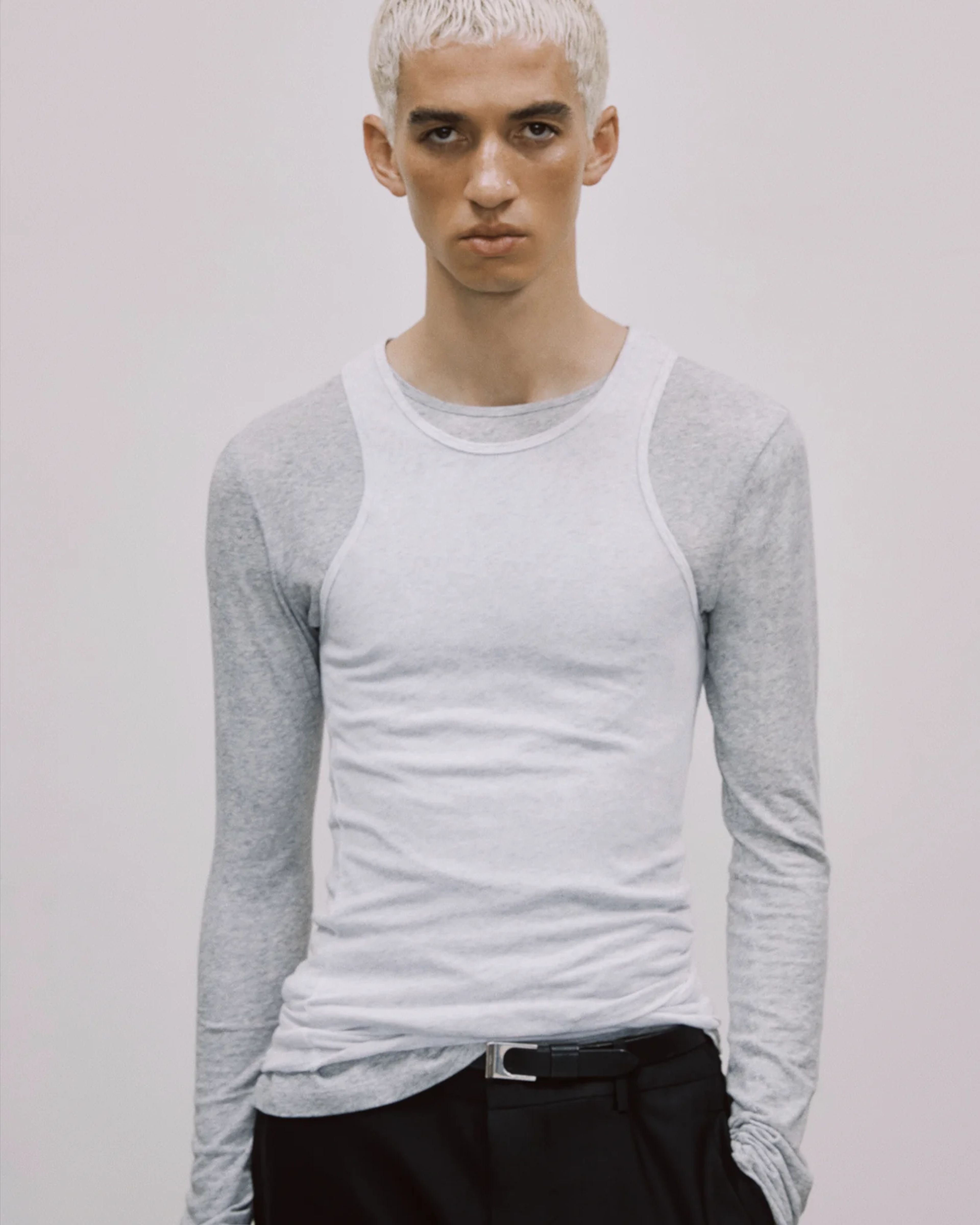 Sheer Long Sleeve Grey Marle - Image 4