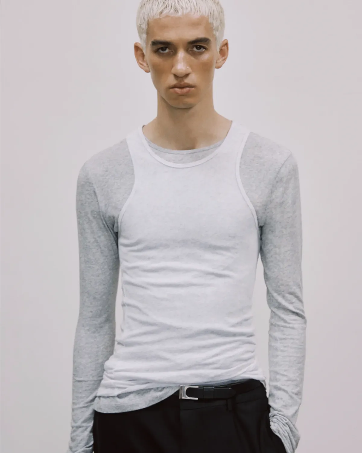 Sheer Long Sleeve Grey Marle - Image 4