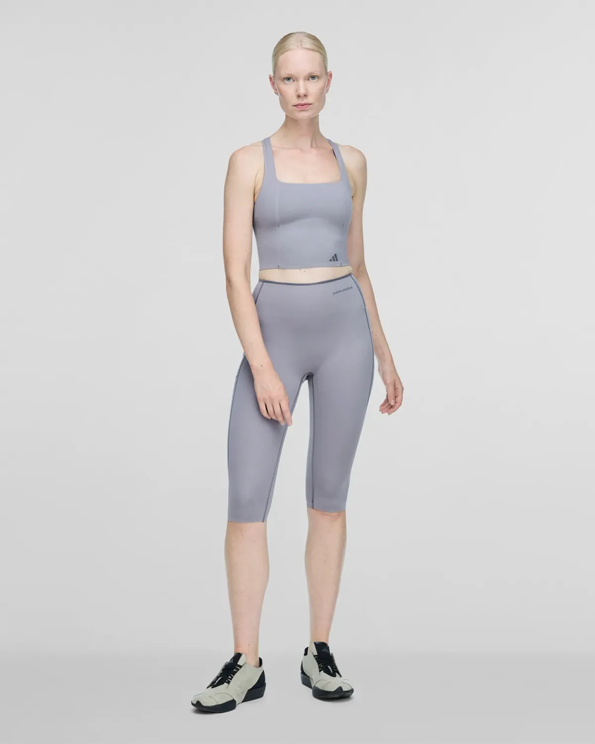 Optime Training Medium Support Bra Tank Dove Grey - Image 5