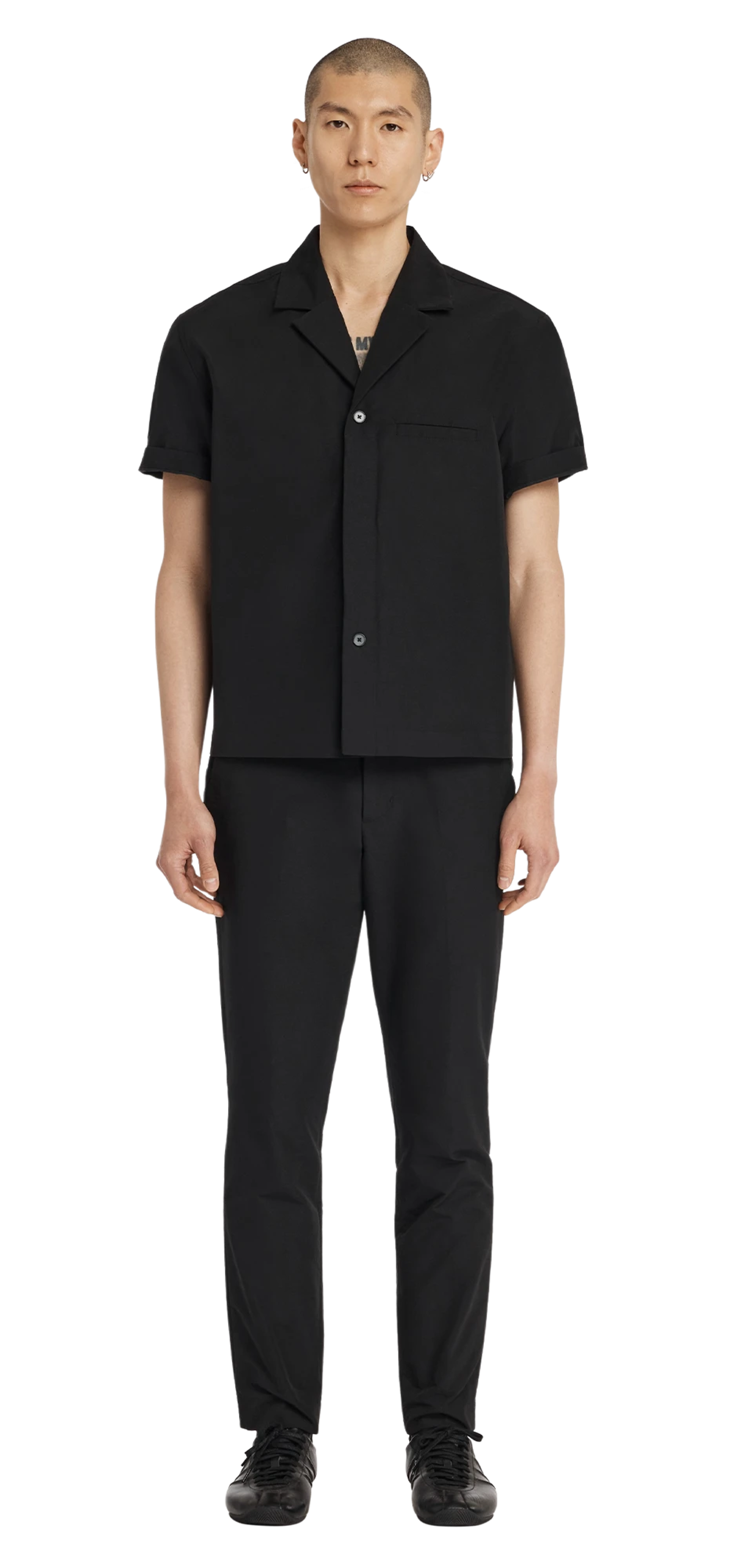 slim-trouser-black-cotton character front view