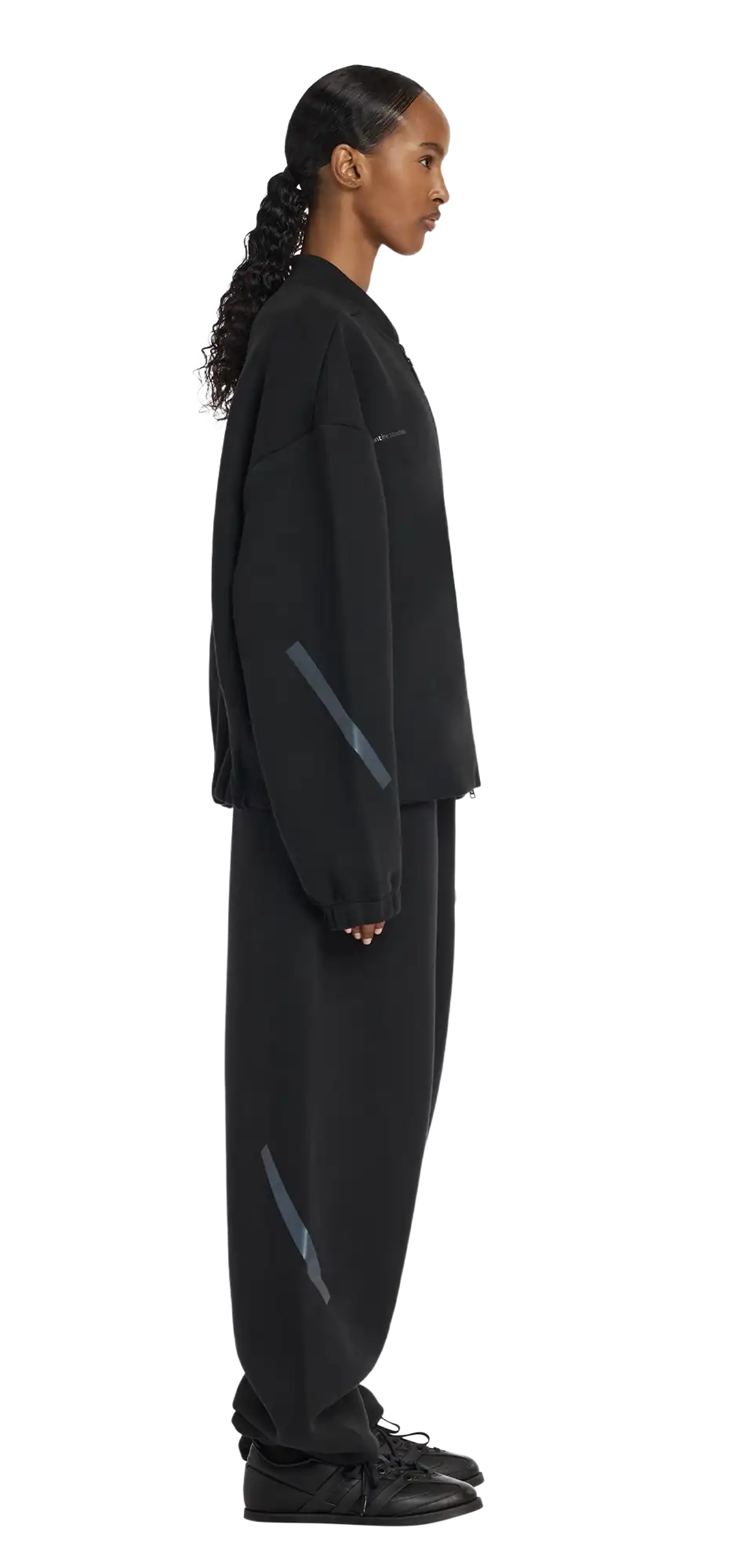 【美品】 ZNE セットアップ 黒 上M下S【定価】30000円程 z.n.e. full zip knit black - entire studios