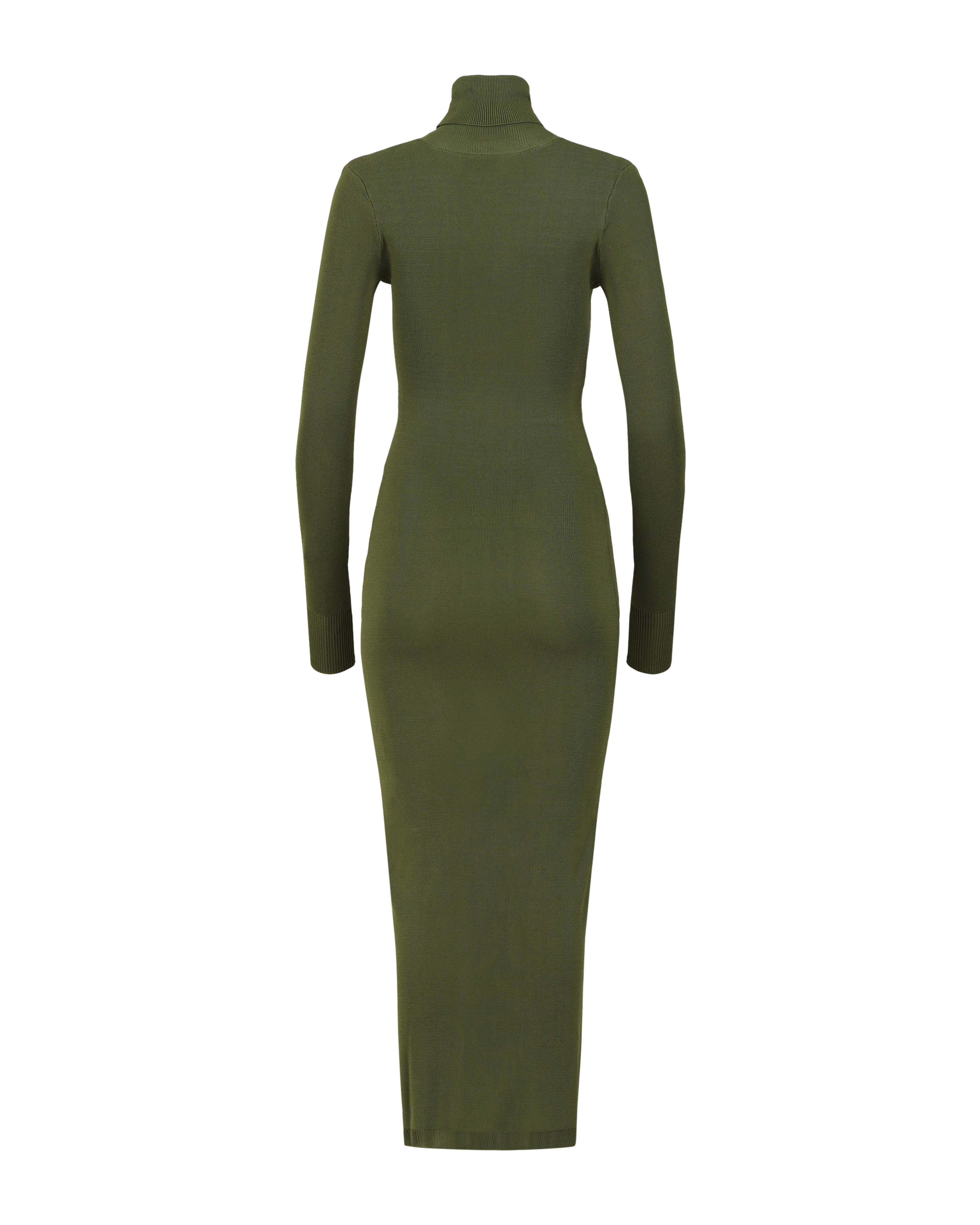 Turtleneck Midi Dress Moss - Image 5