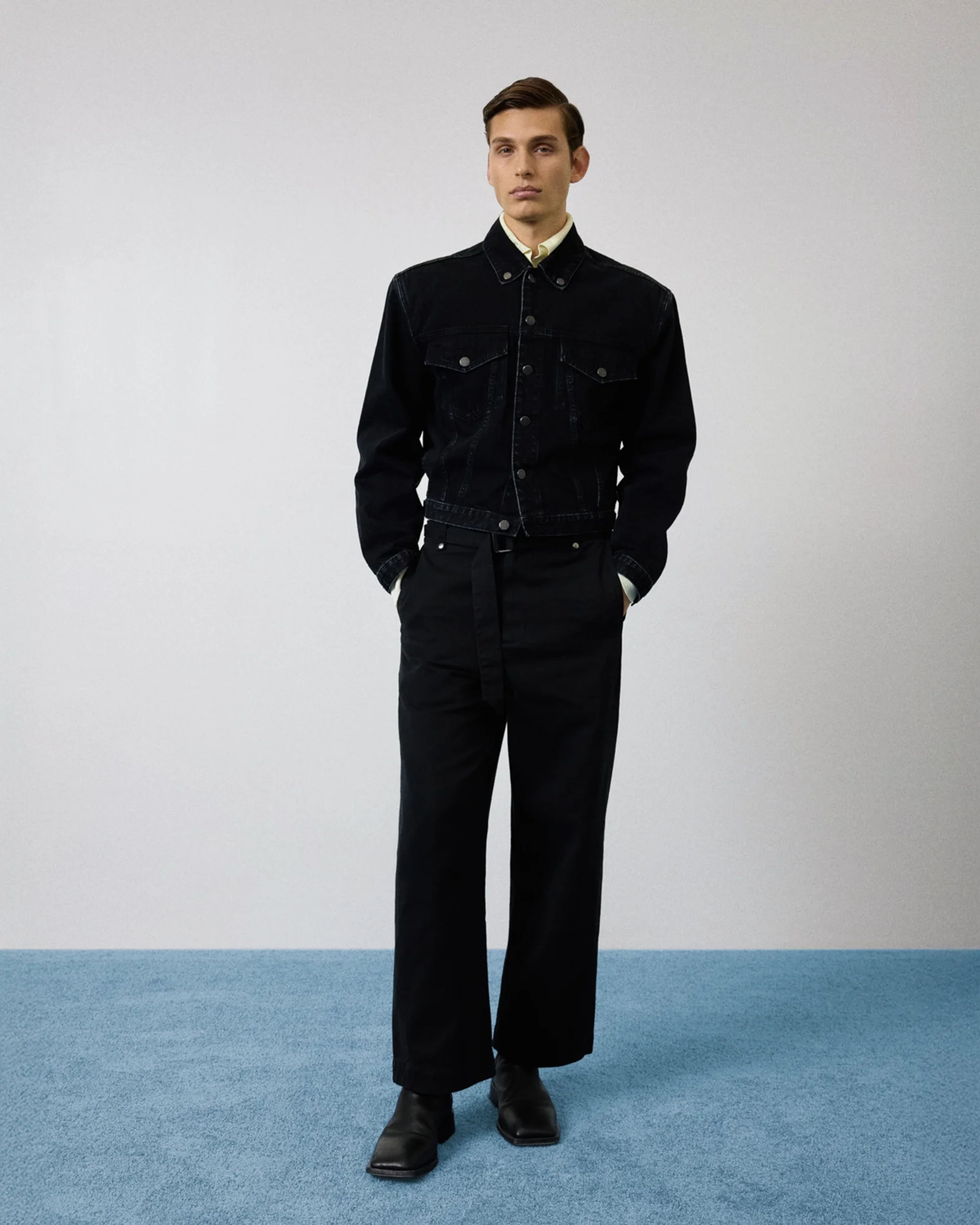 Shrunken Denim Jacket Magnetite - Image 1