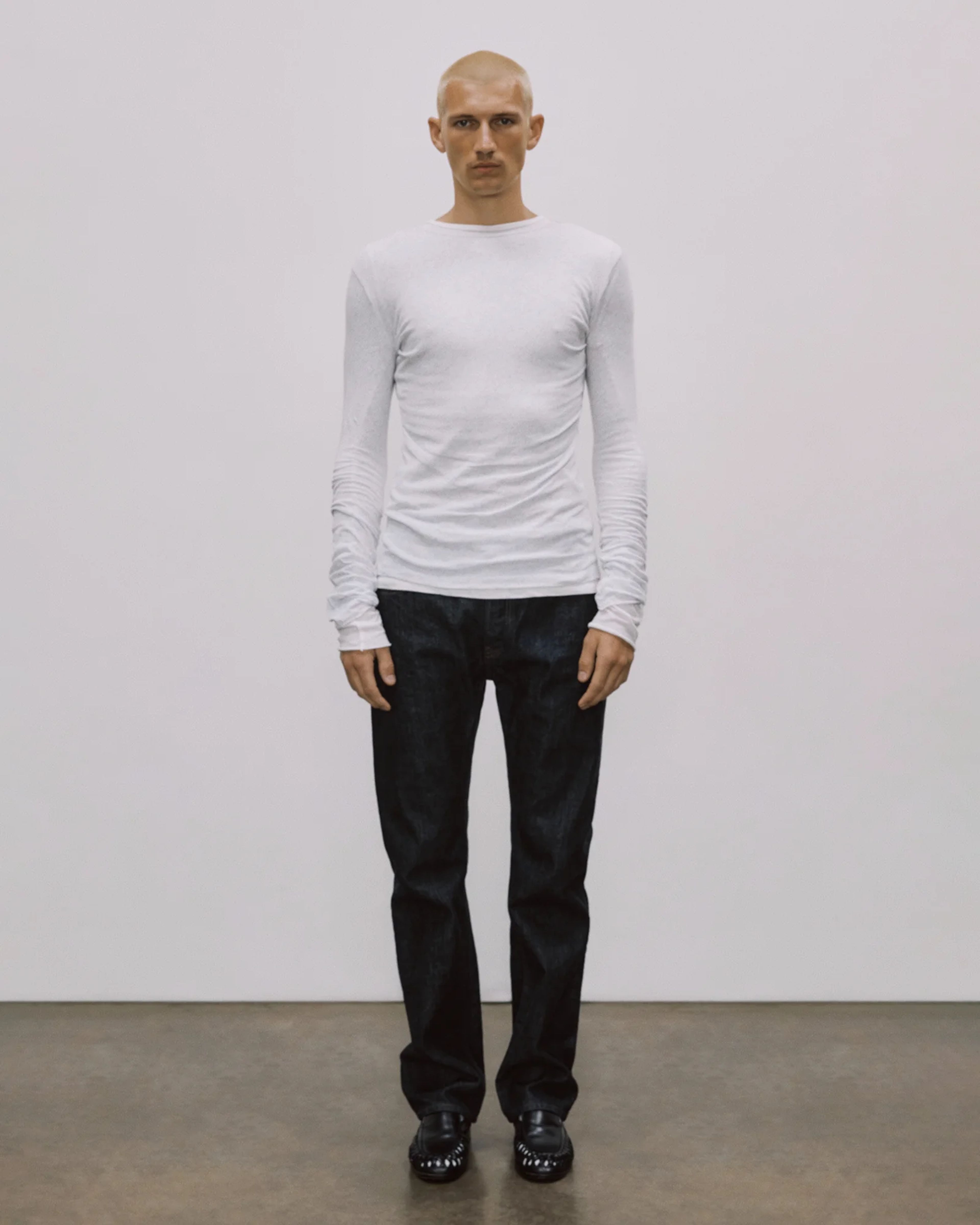 Sheer Long Sleeve Heather Grey - Image 4