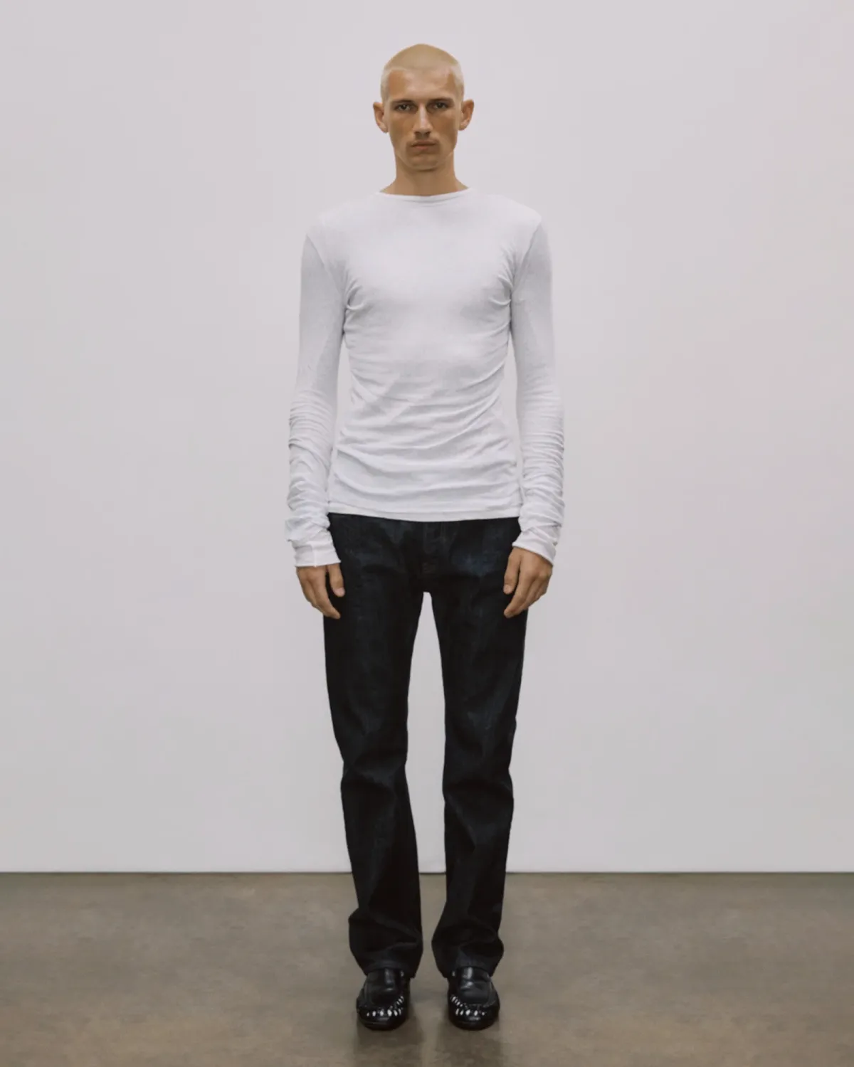 Sheer Long Sleeve Heather Grey - Image 4