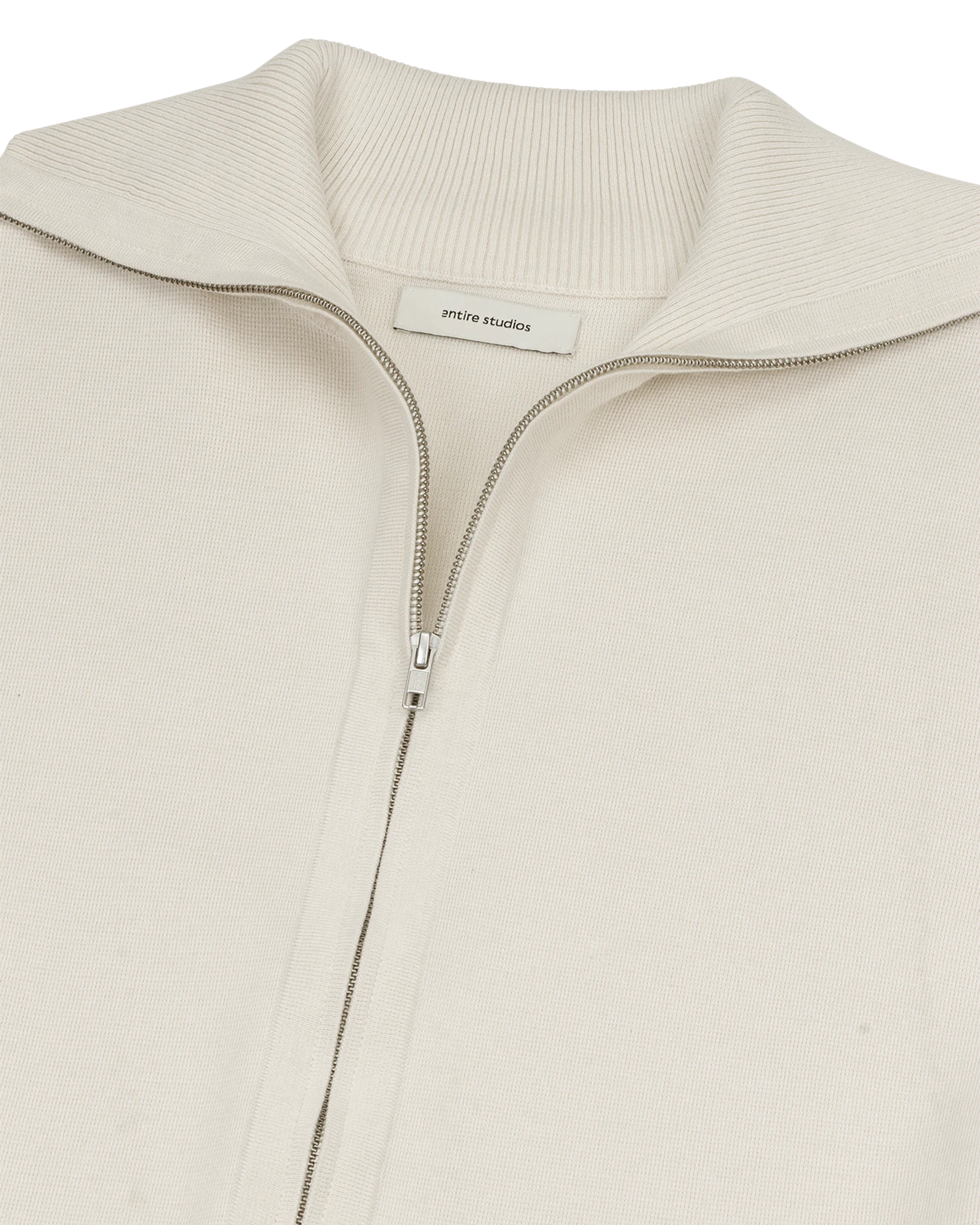 Knit Zip Up Jacket Ivory - Image 3