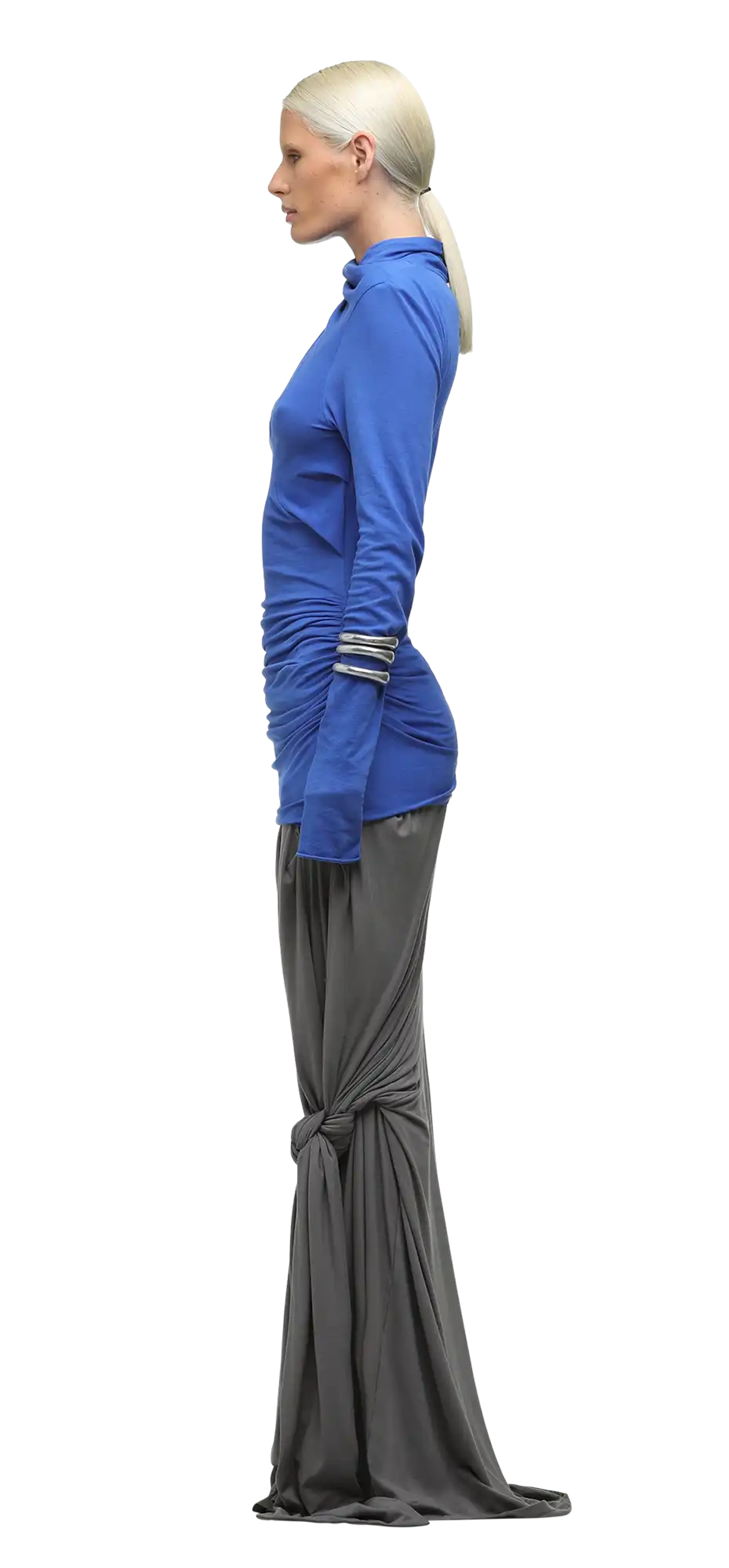 lumiere-scarf-skirt-deep-grey character left view