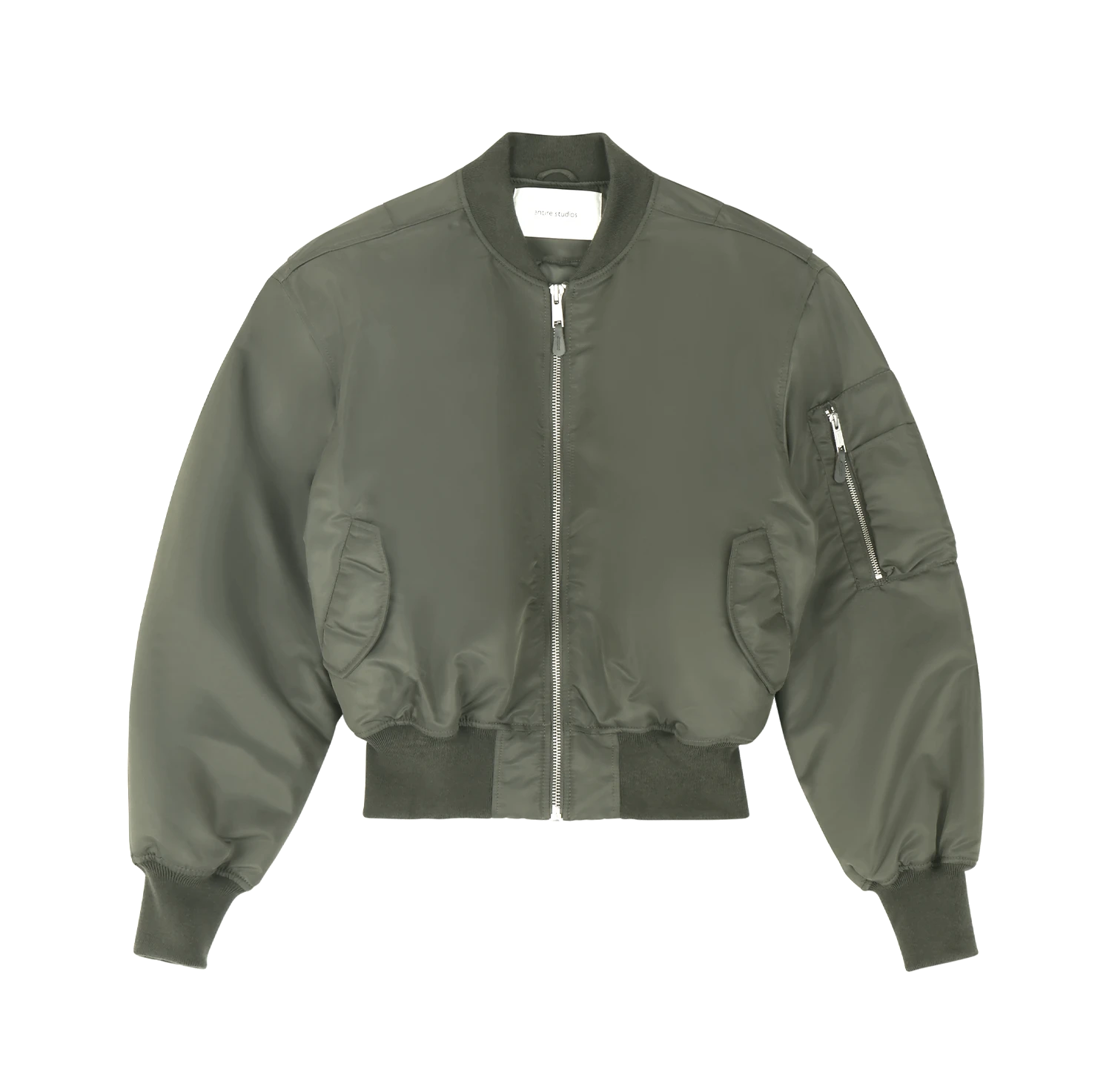 cropped broad bomber khaki - entire studios cropped broad bomber khaki - entire studios