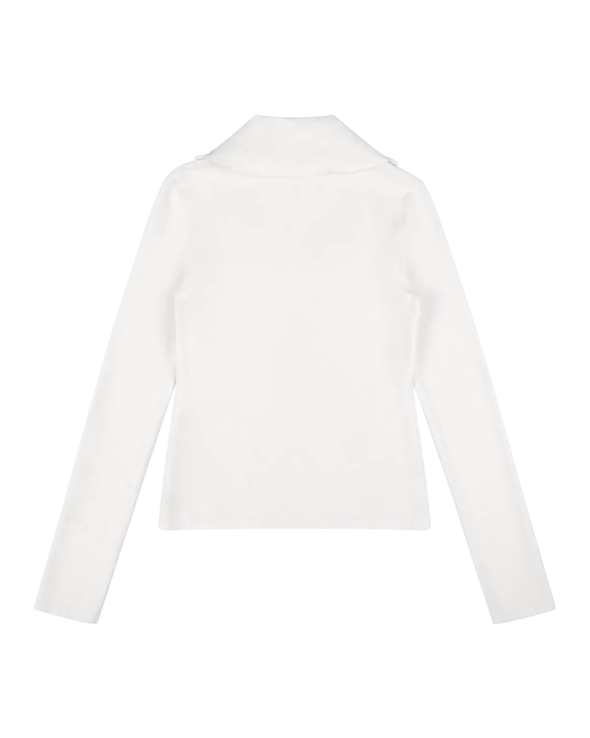 Zip Up Turtleneck Slim Ivory - Image 5
