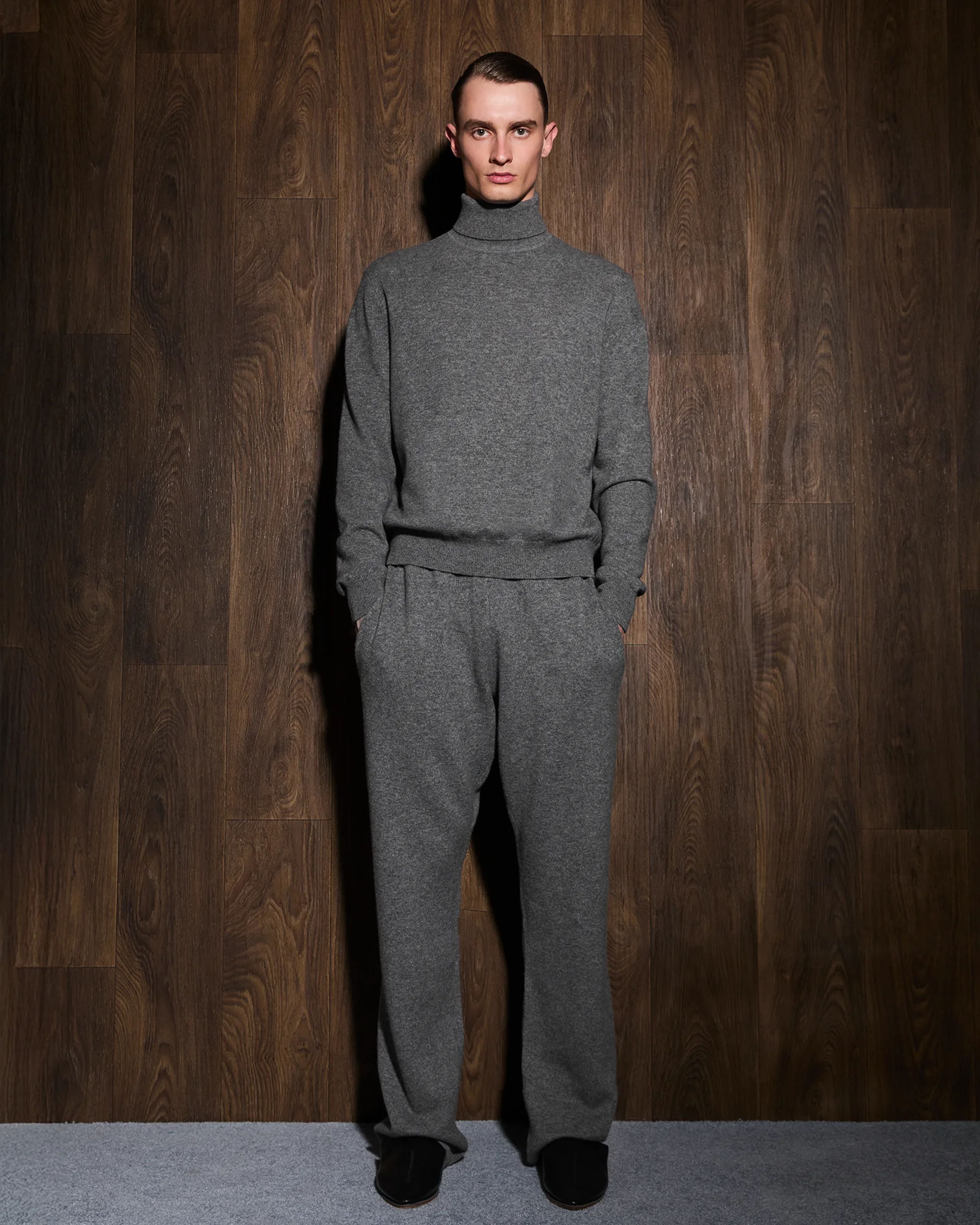 Knit Turtleneck Concrete - Image 1