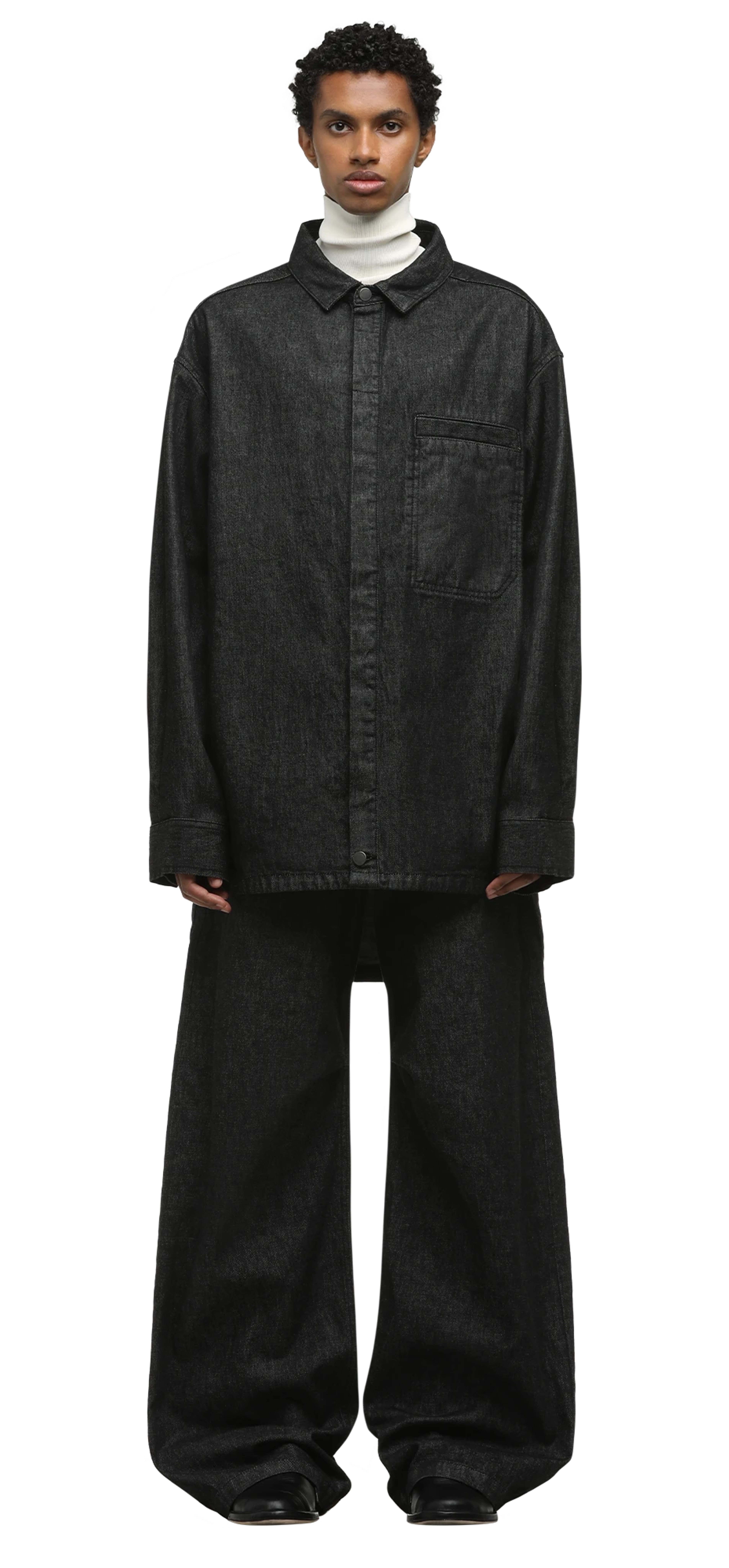 herculean-shirt-raw-black character front view