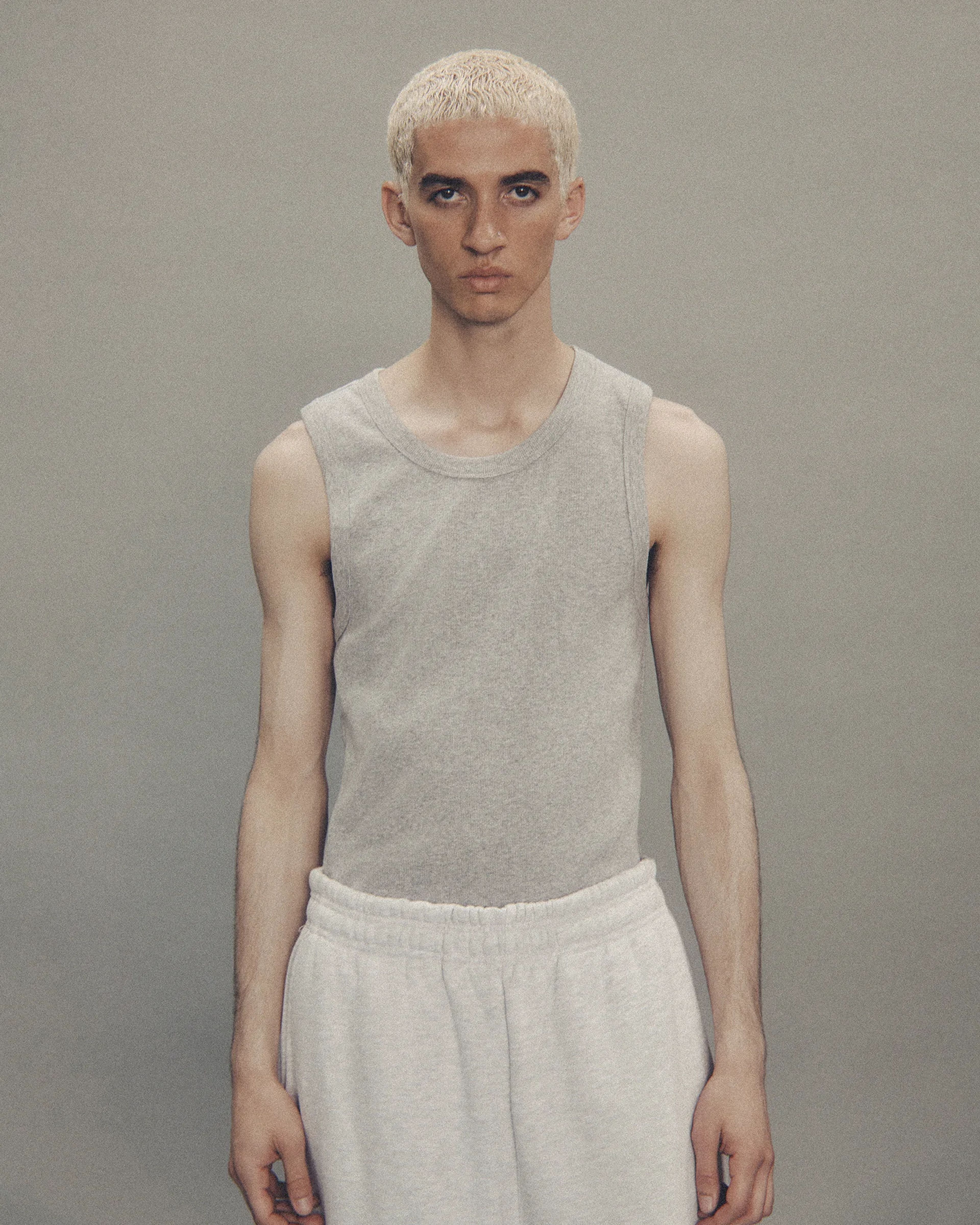 Rib Tank Grey Marle - Image 1