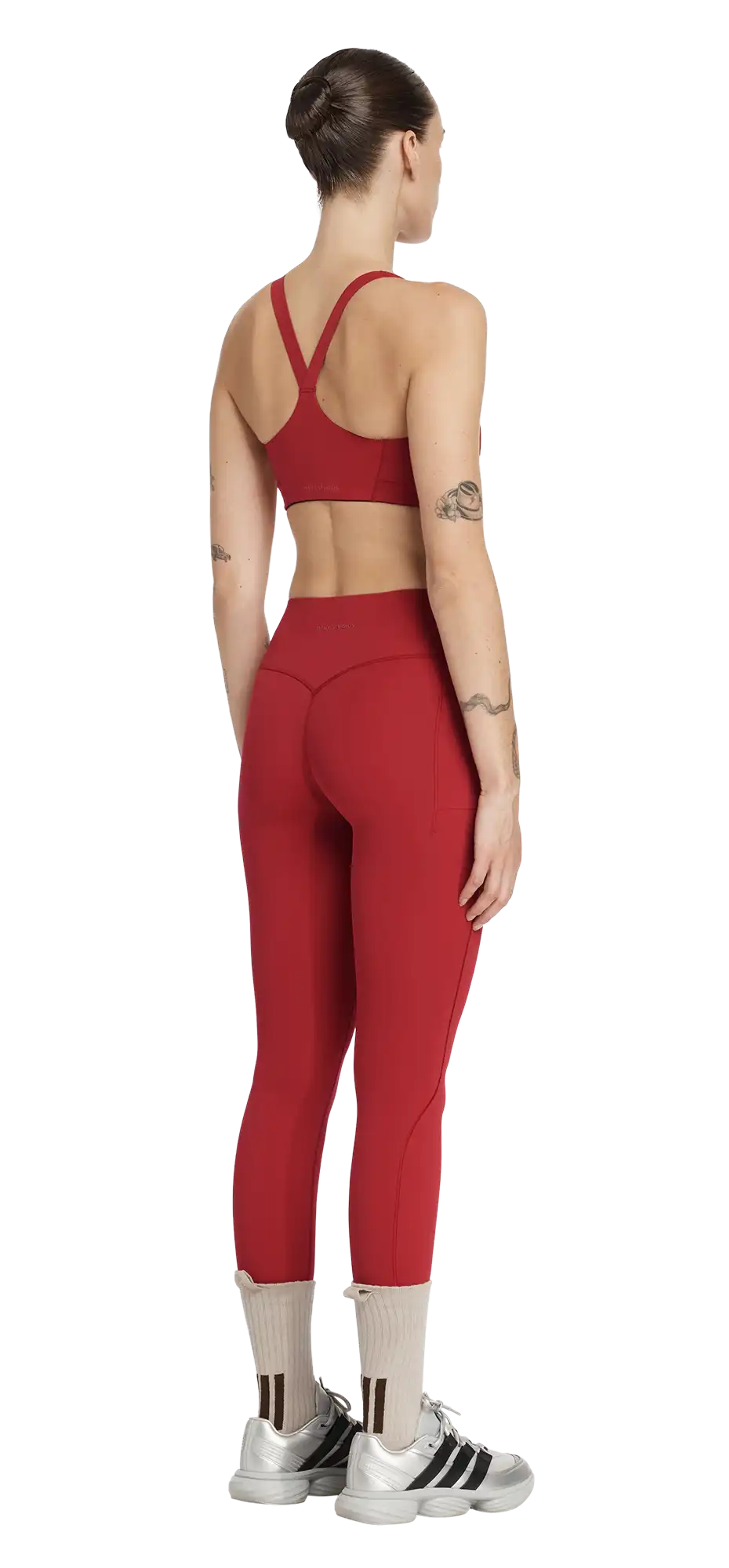 optime training 7/8 leggings active maroon - entire studios