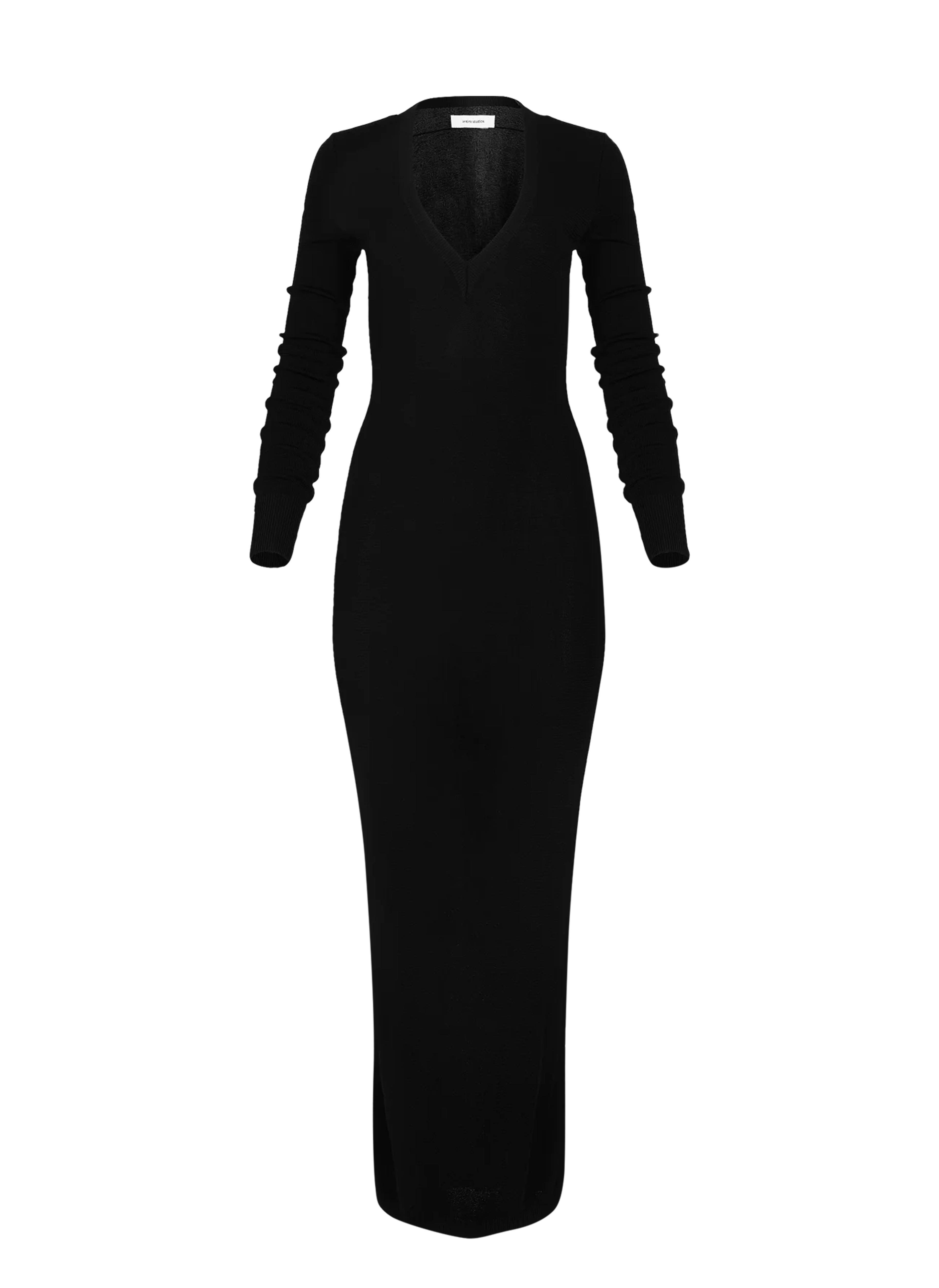 Product long-sleeve-v-neck-midi-black thumbnail