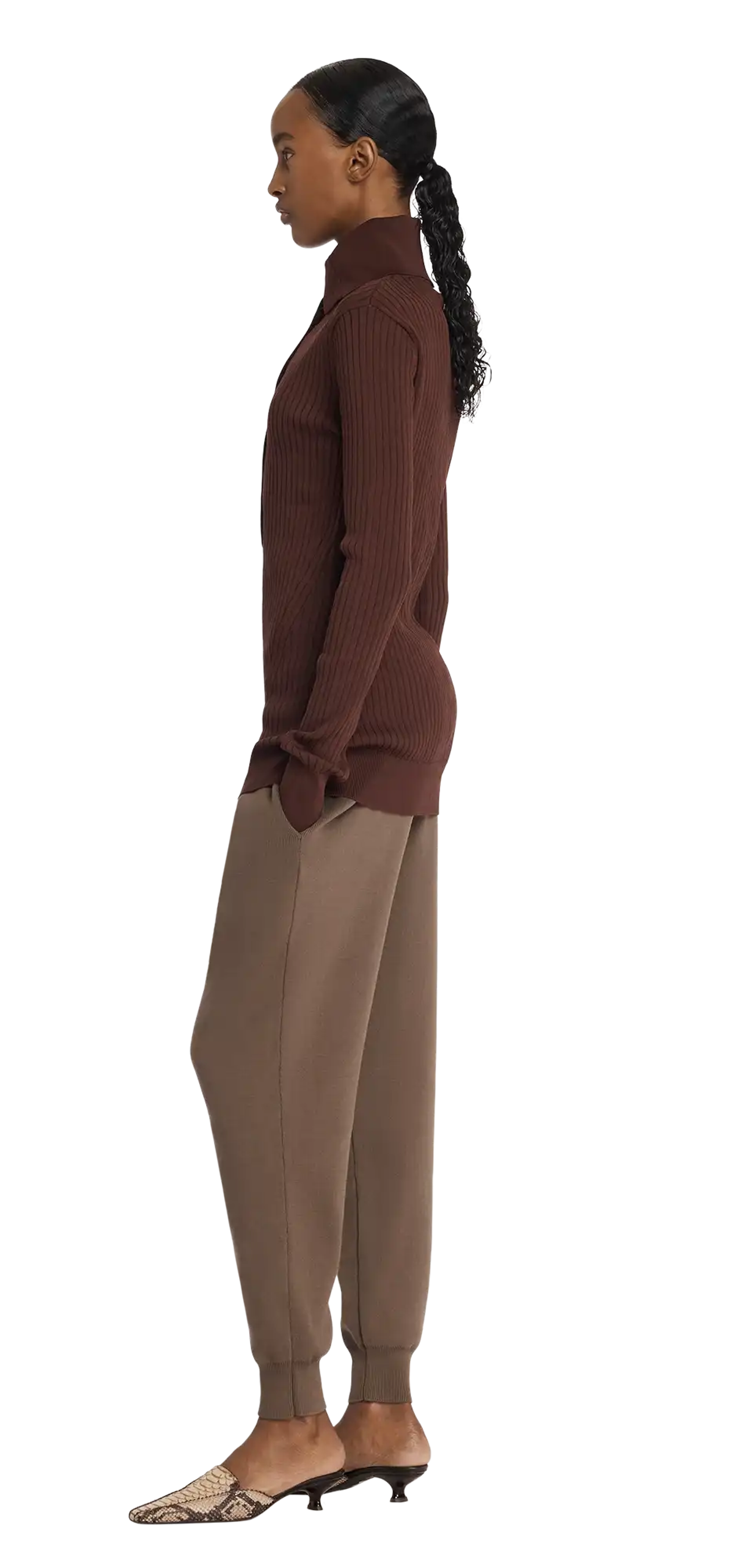 high-neck-henley-umber character left view