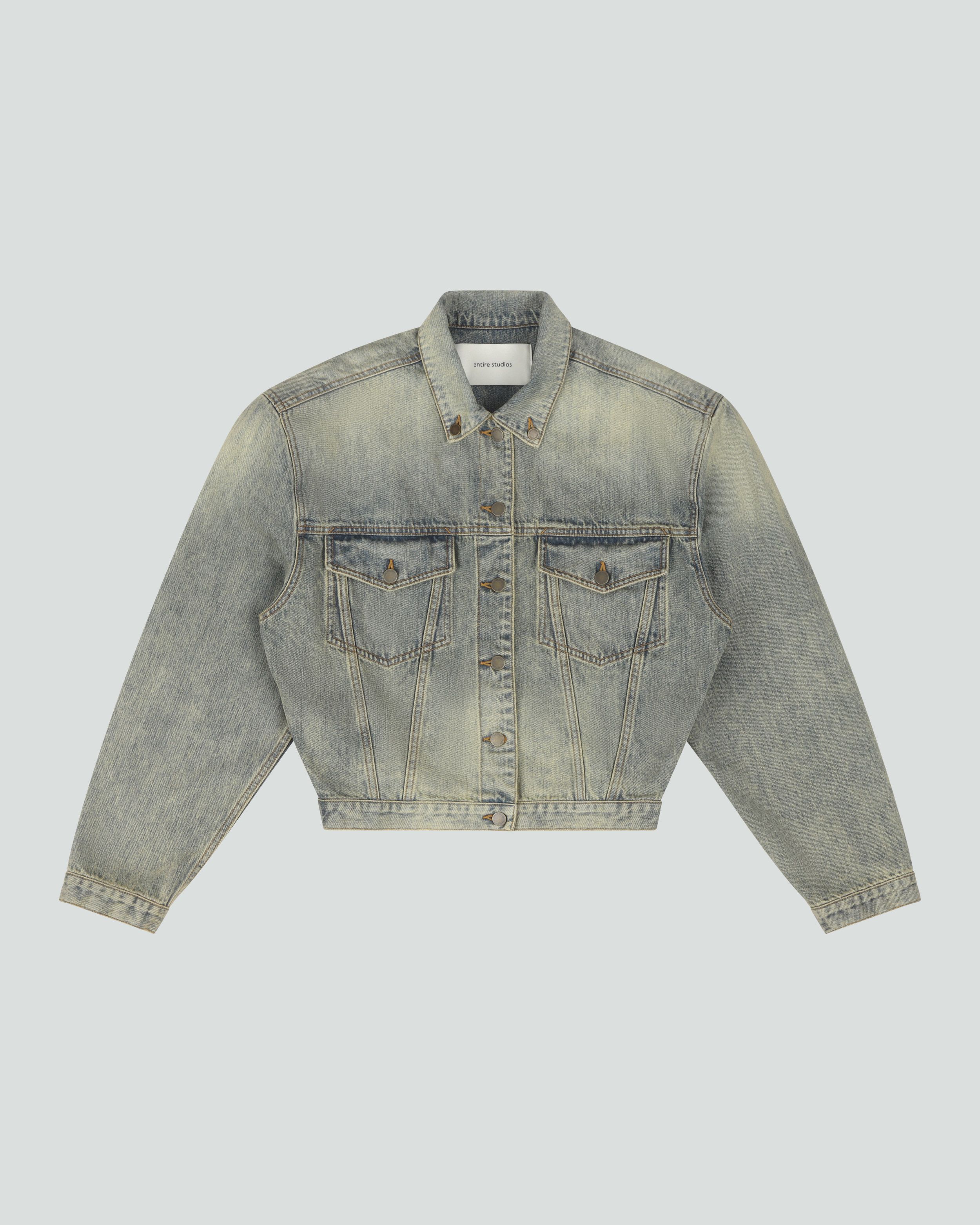 shrunken denim jacket surface wave - entire studios