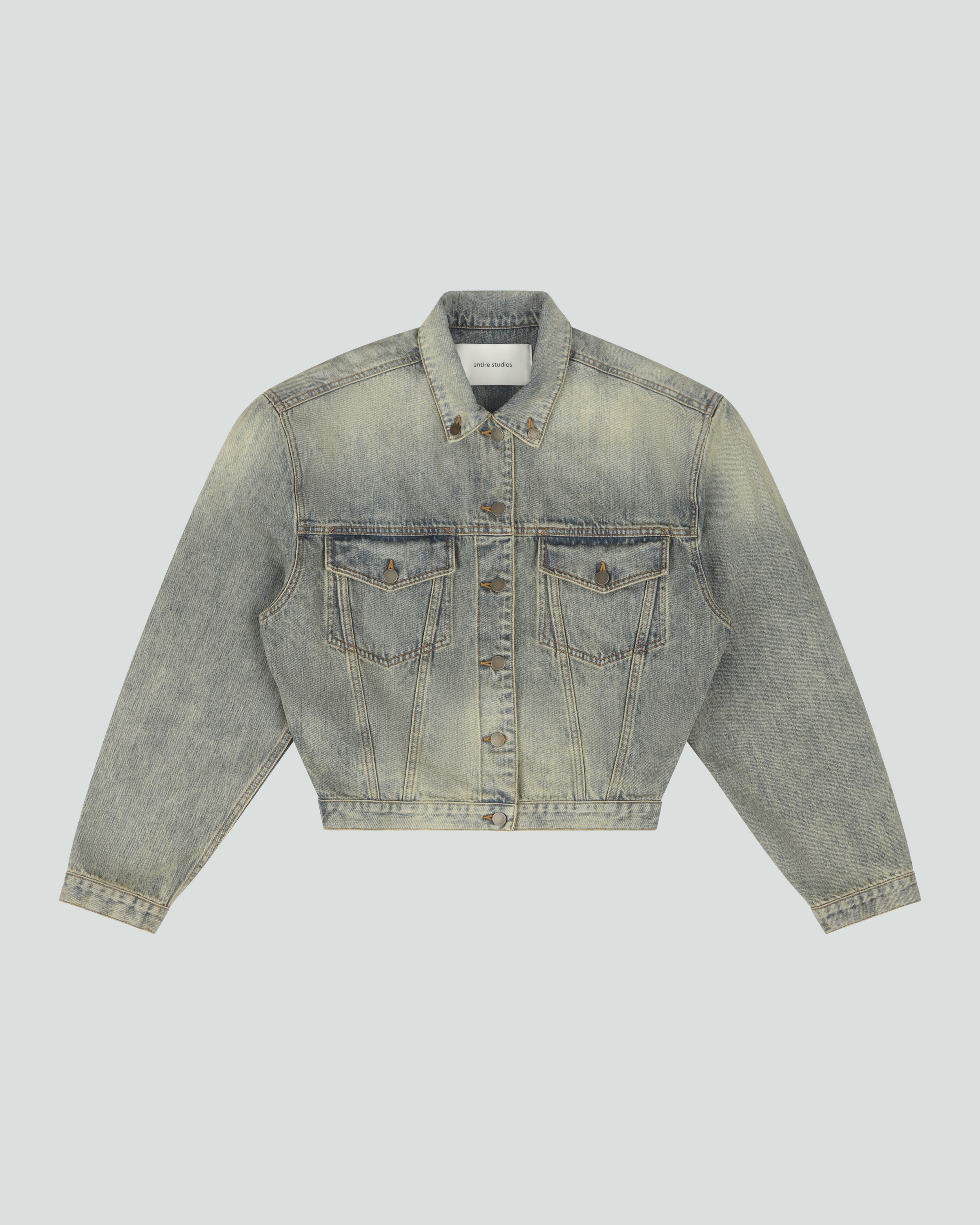 Shrunken Denim Jacket Surface Wave - Image 4
