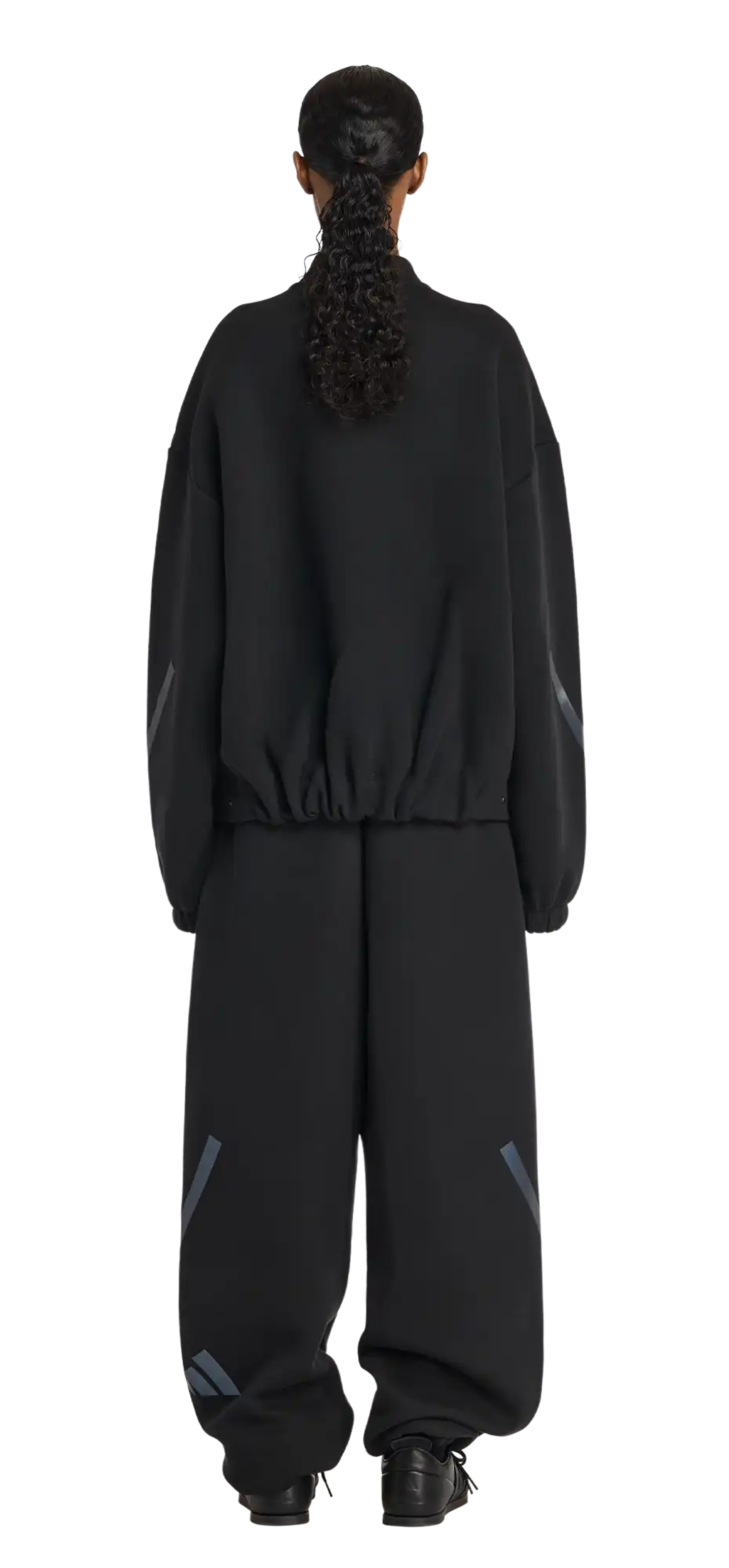 z.n.e. full zip knit black - entire studios