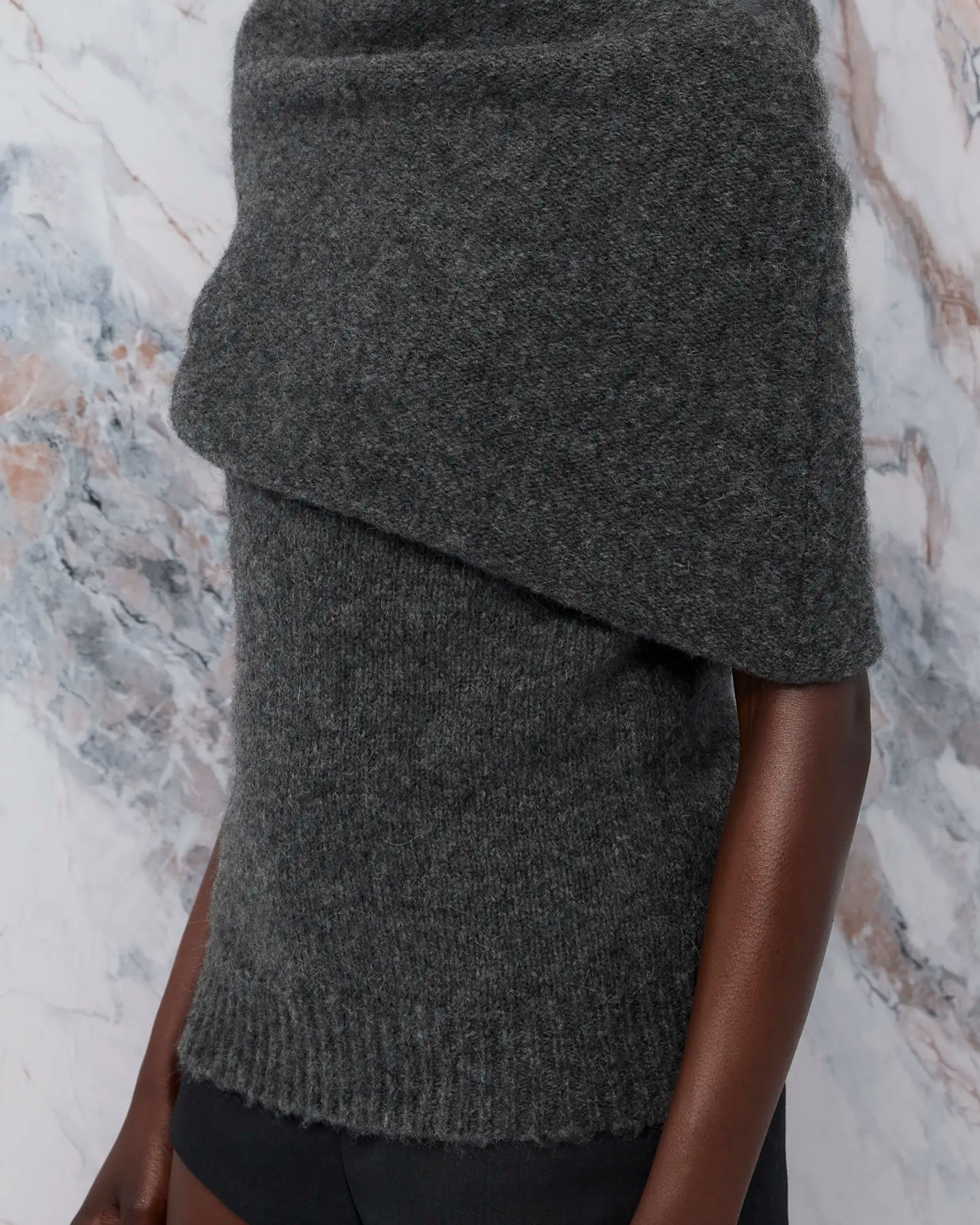 Sleeveless Bound Top Smoke - Image 1