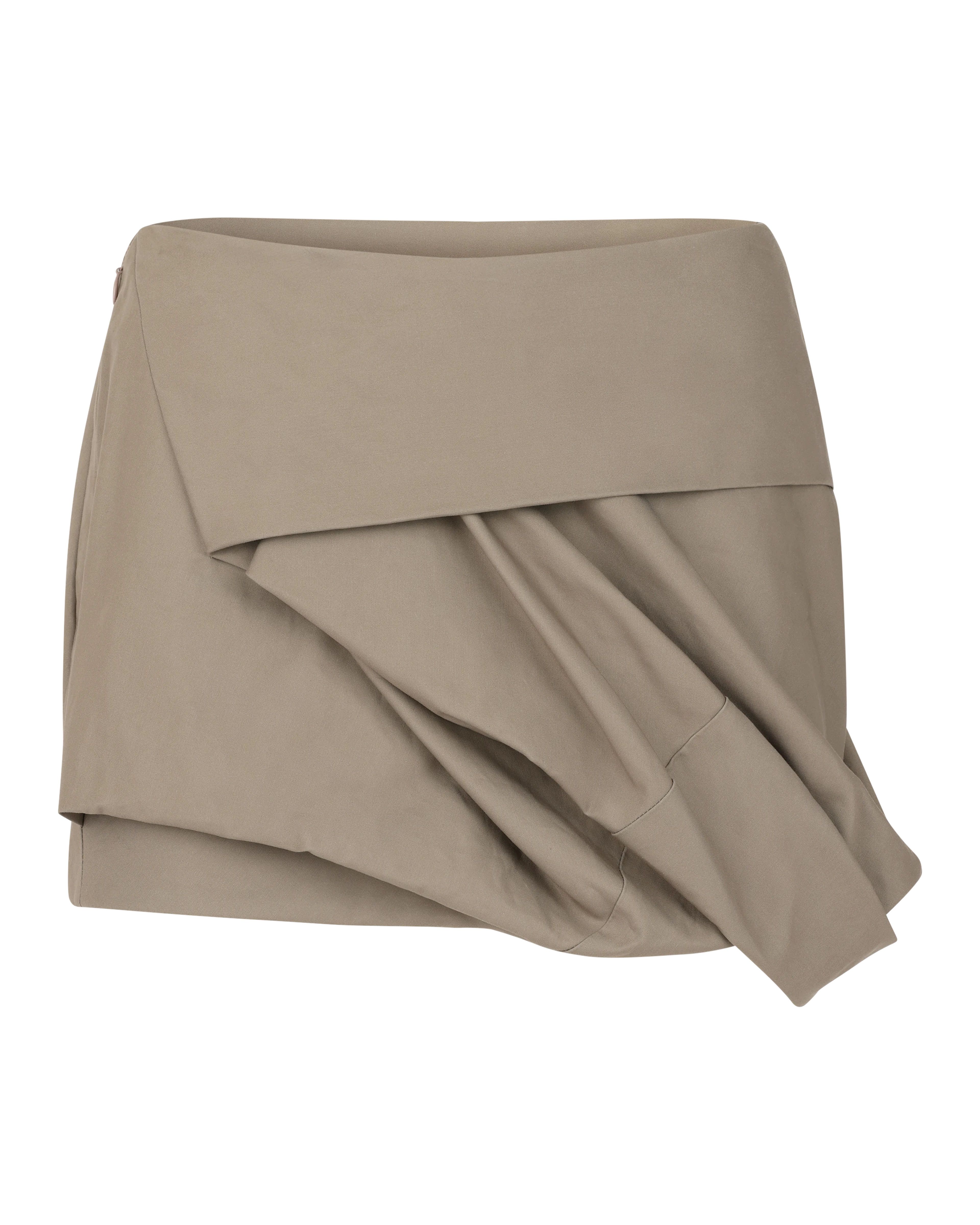 Structured Mini Skirt Taupe - Image 4