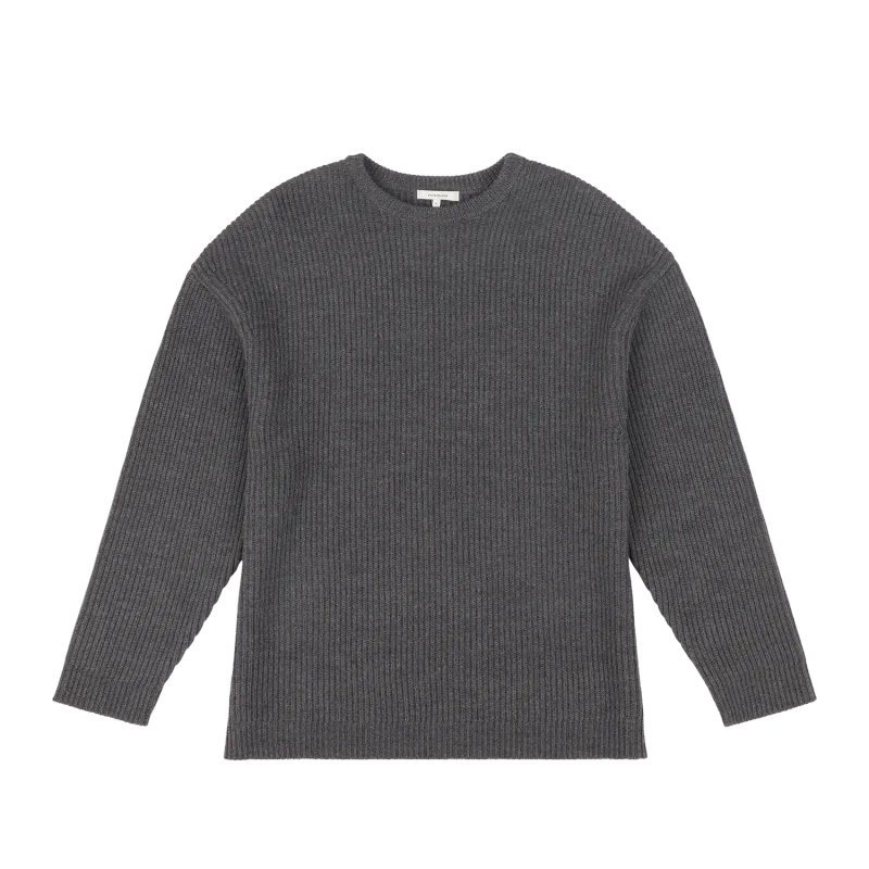 oversize-knit-crewneck-concrete garment view
