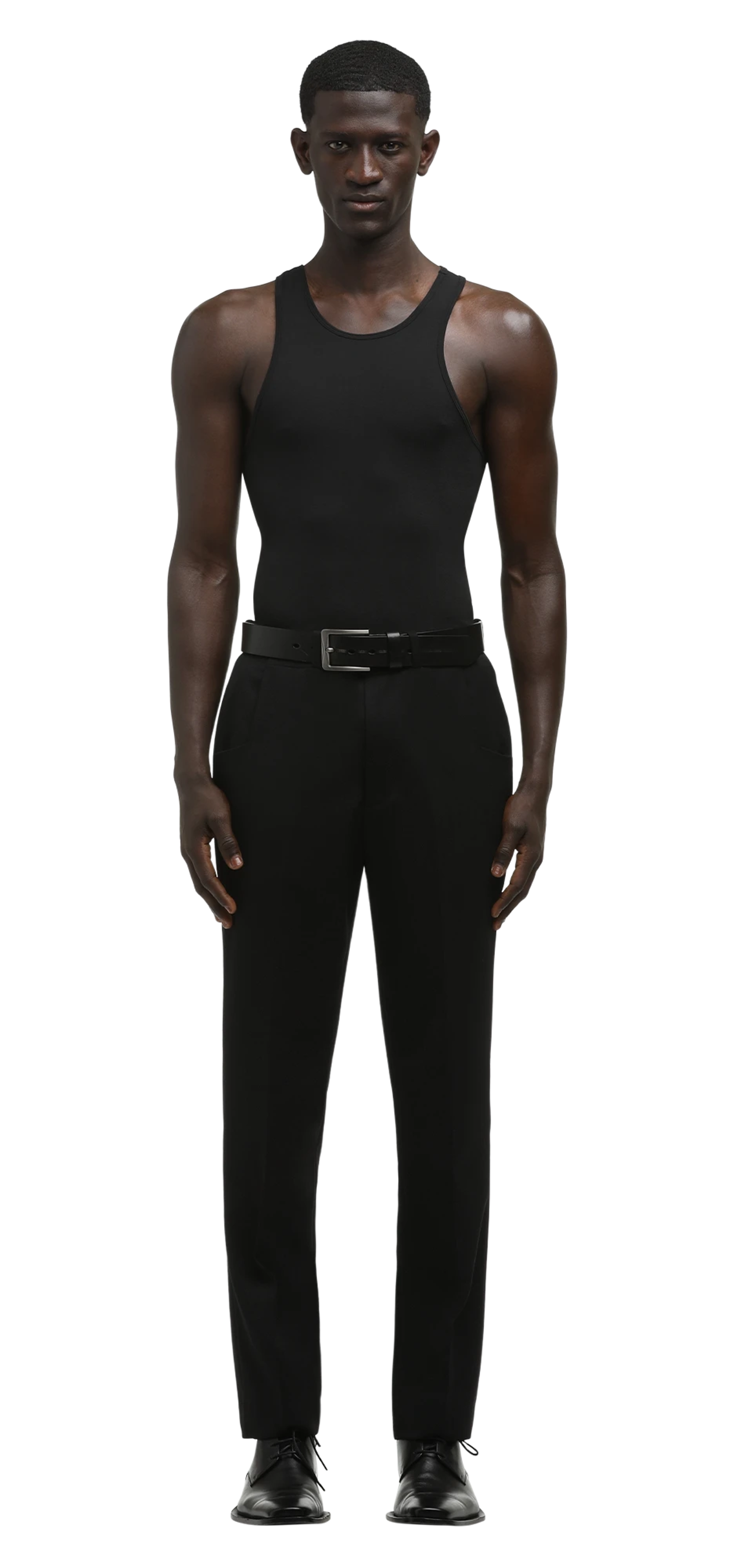 slim-trouser-black-wool character front view