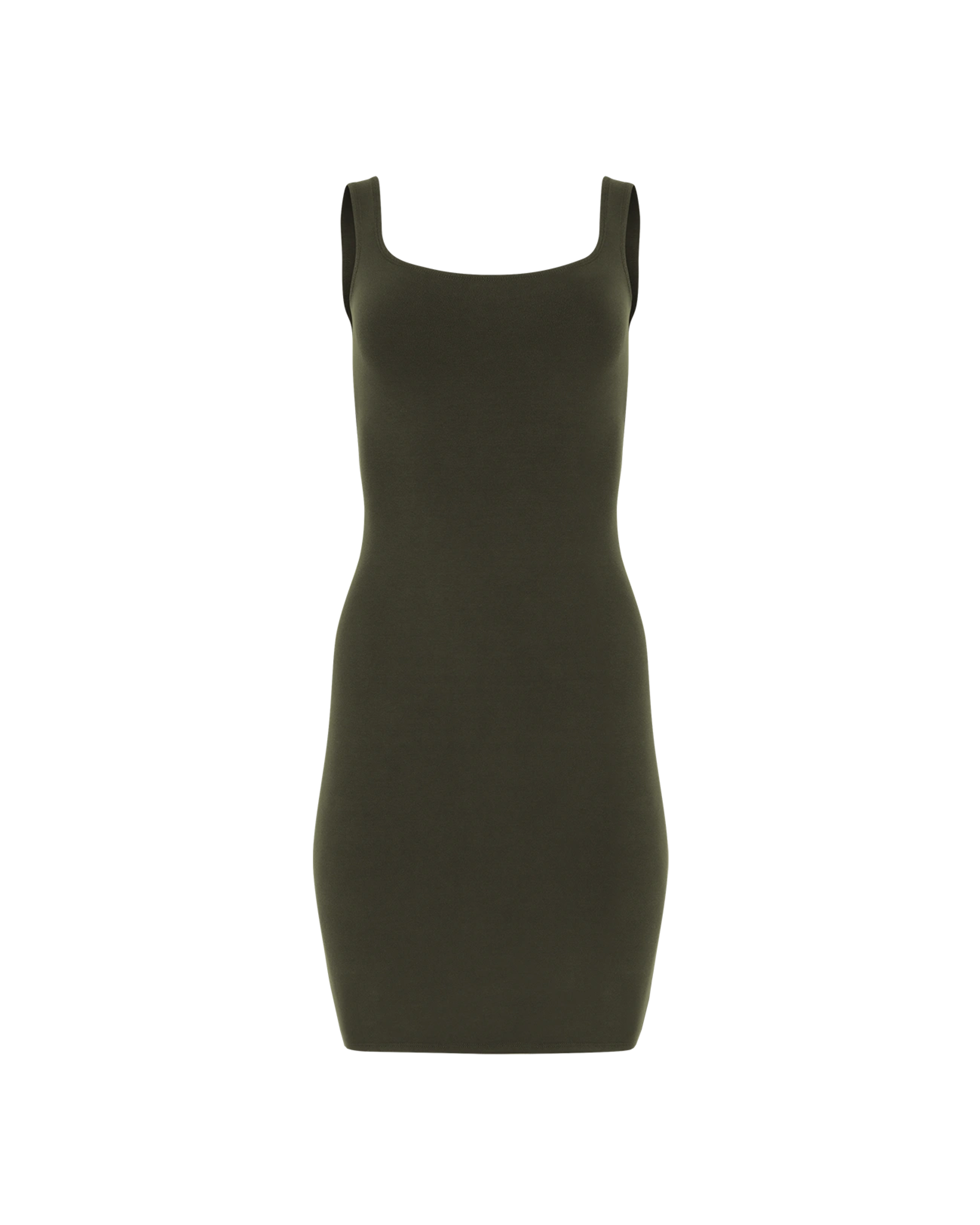 Square Neck Mini Cotton Spandex Military - Image 1