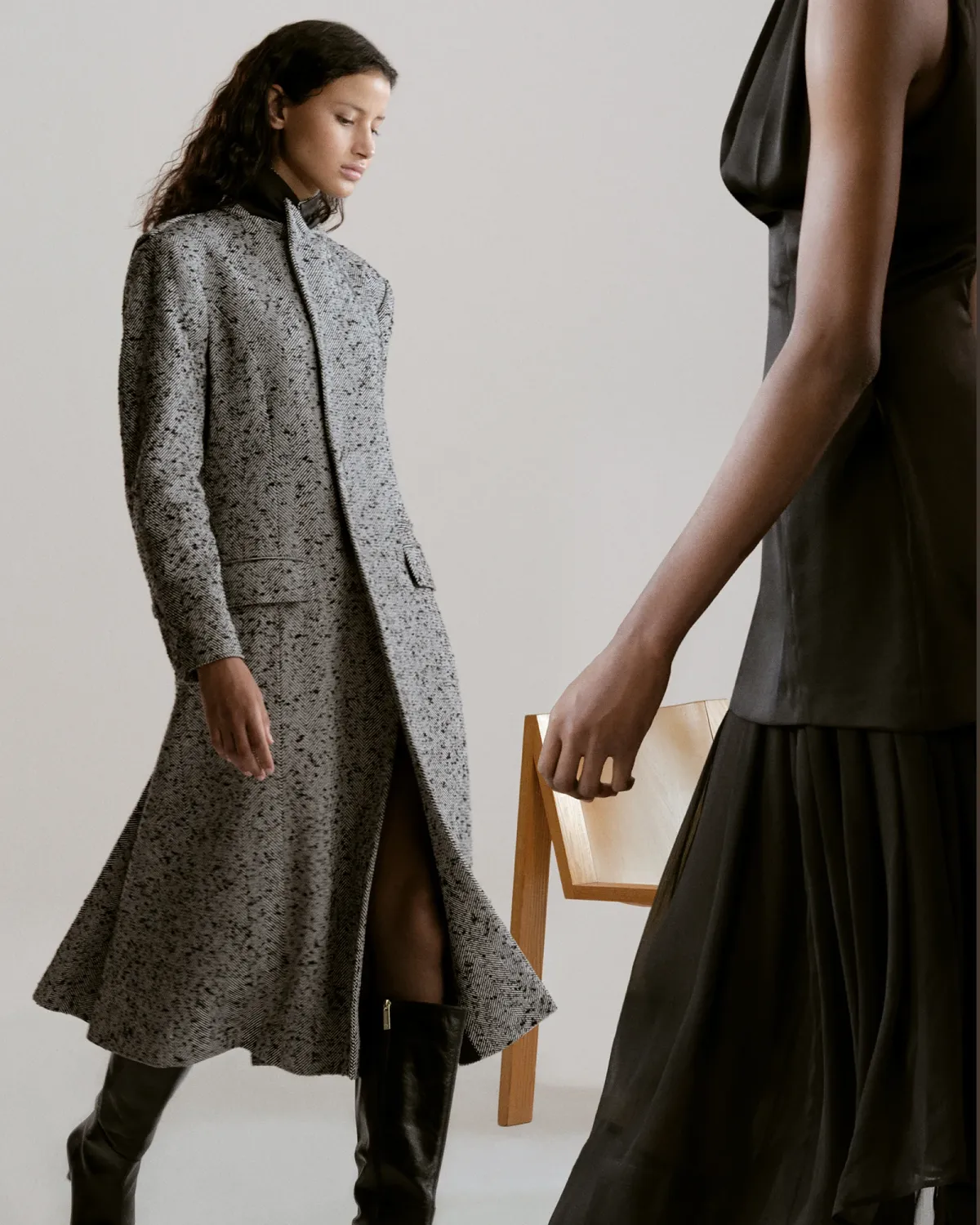Oversized Herringbone Coat - Image 2