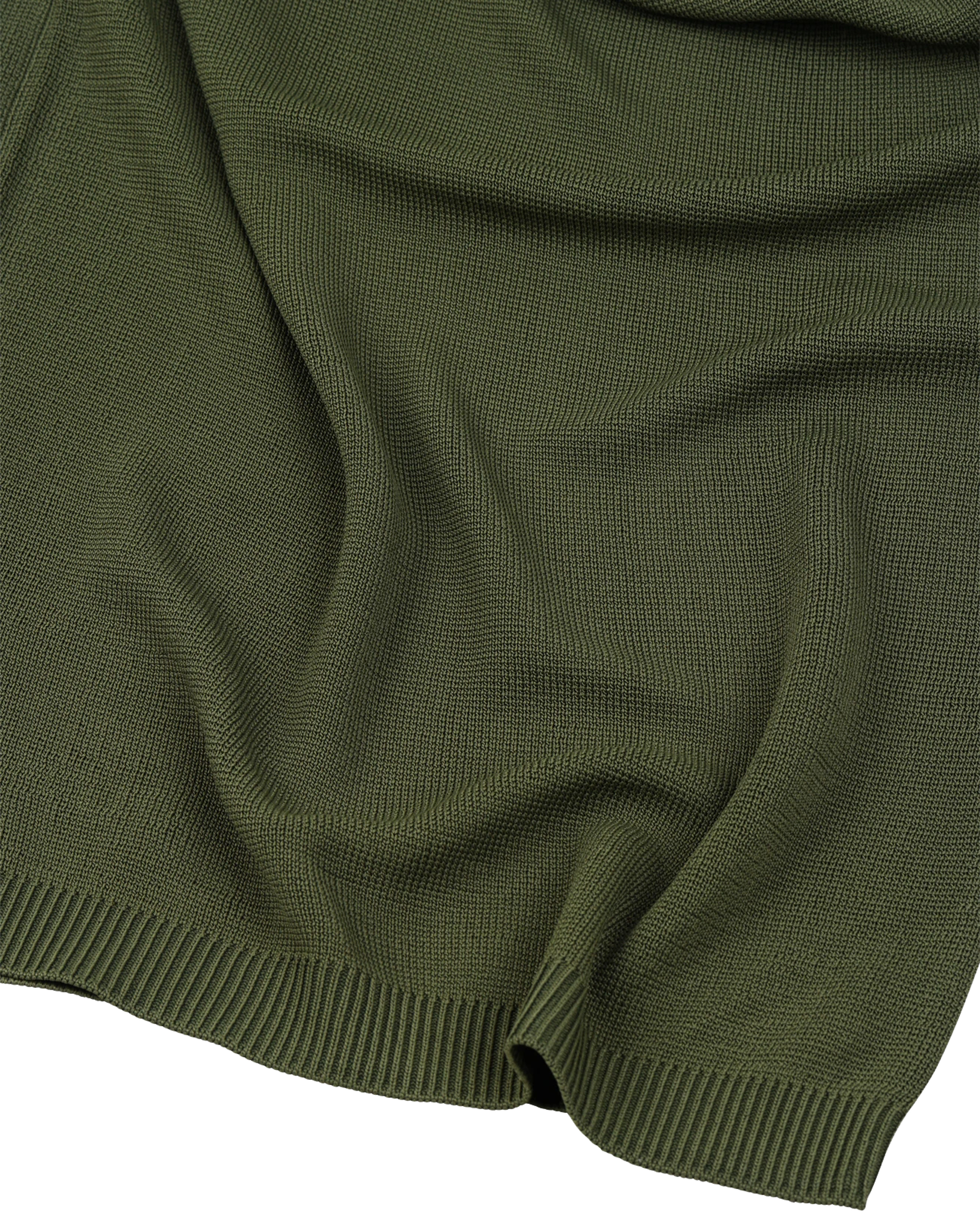 Turtleneck Midi Dress Moss - Image 6