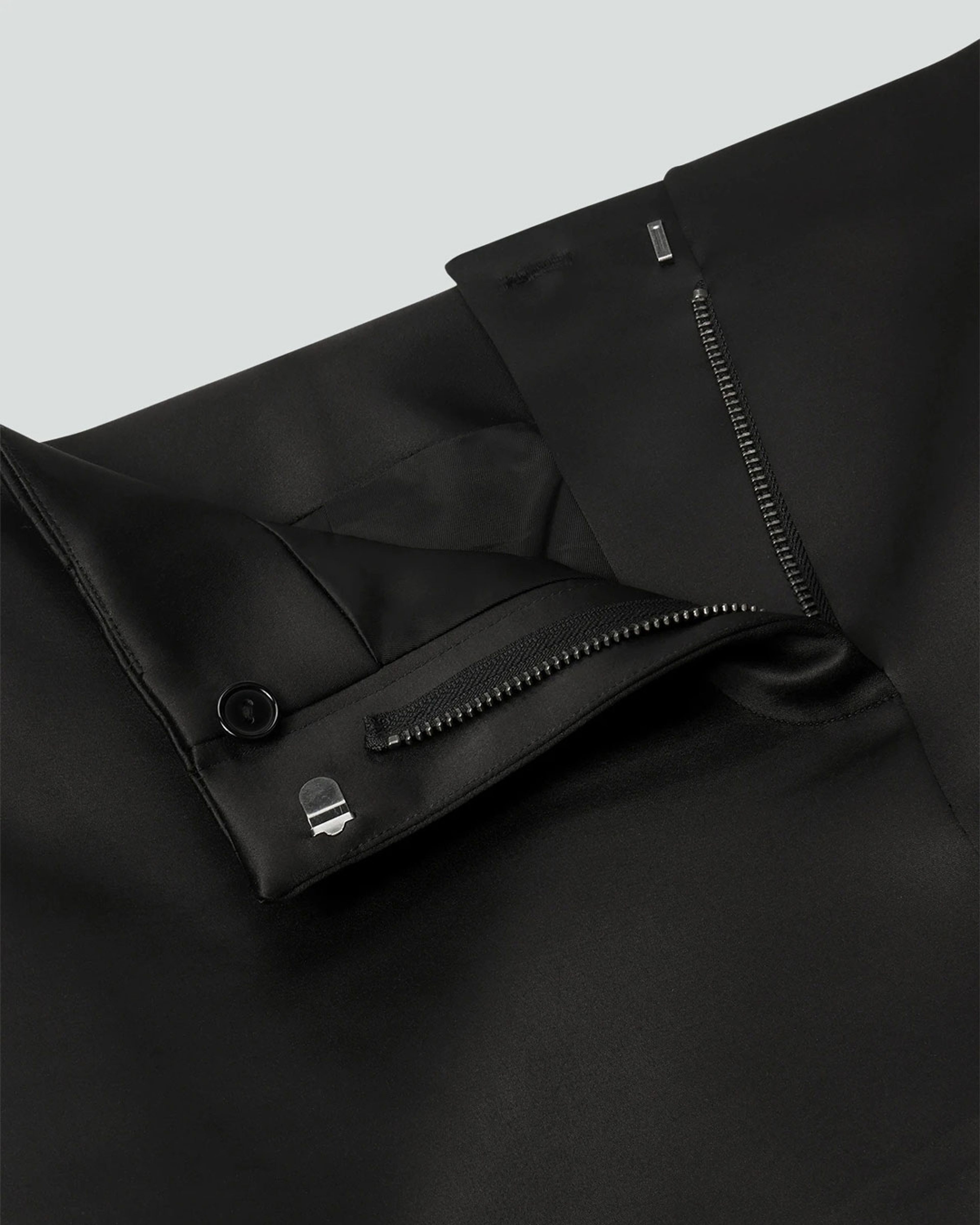 Script Skirt Black Sateen - Image 4