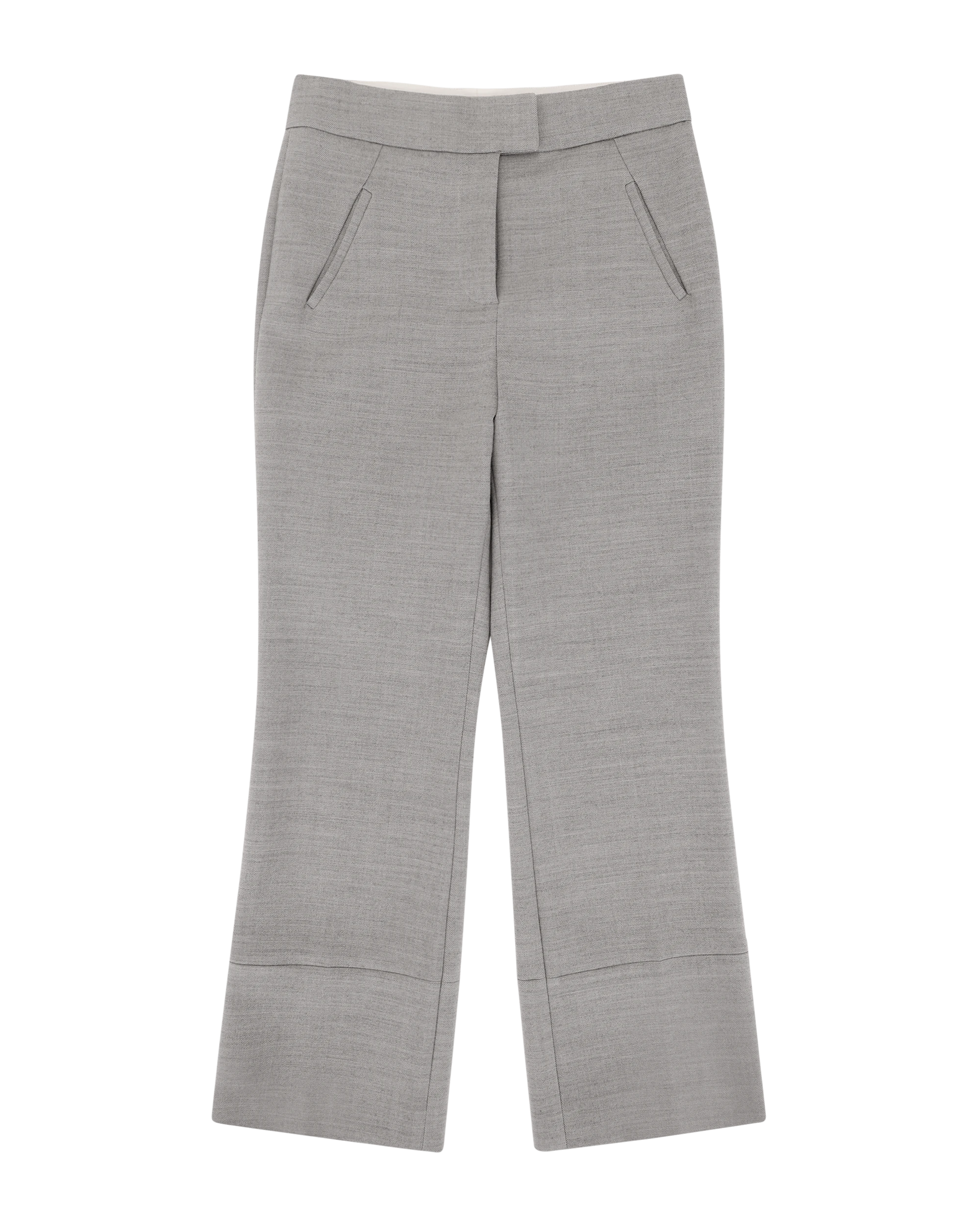 Step Hem Pants Warm Grey - Image 1