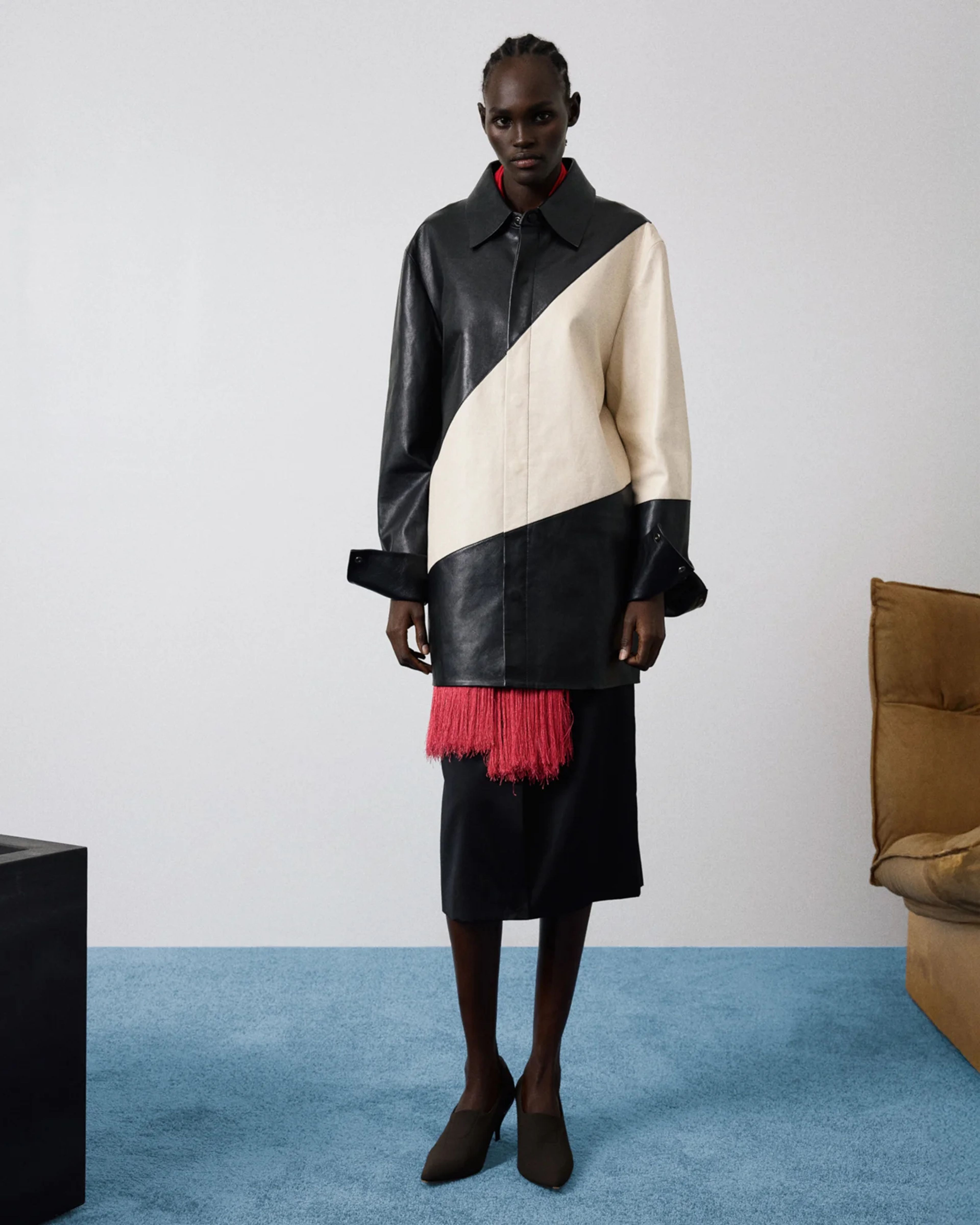 Leather Block Shirt Magpie - Image 4