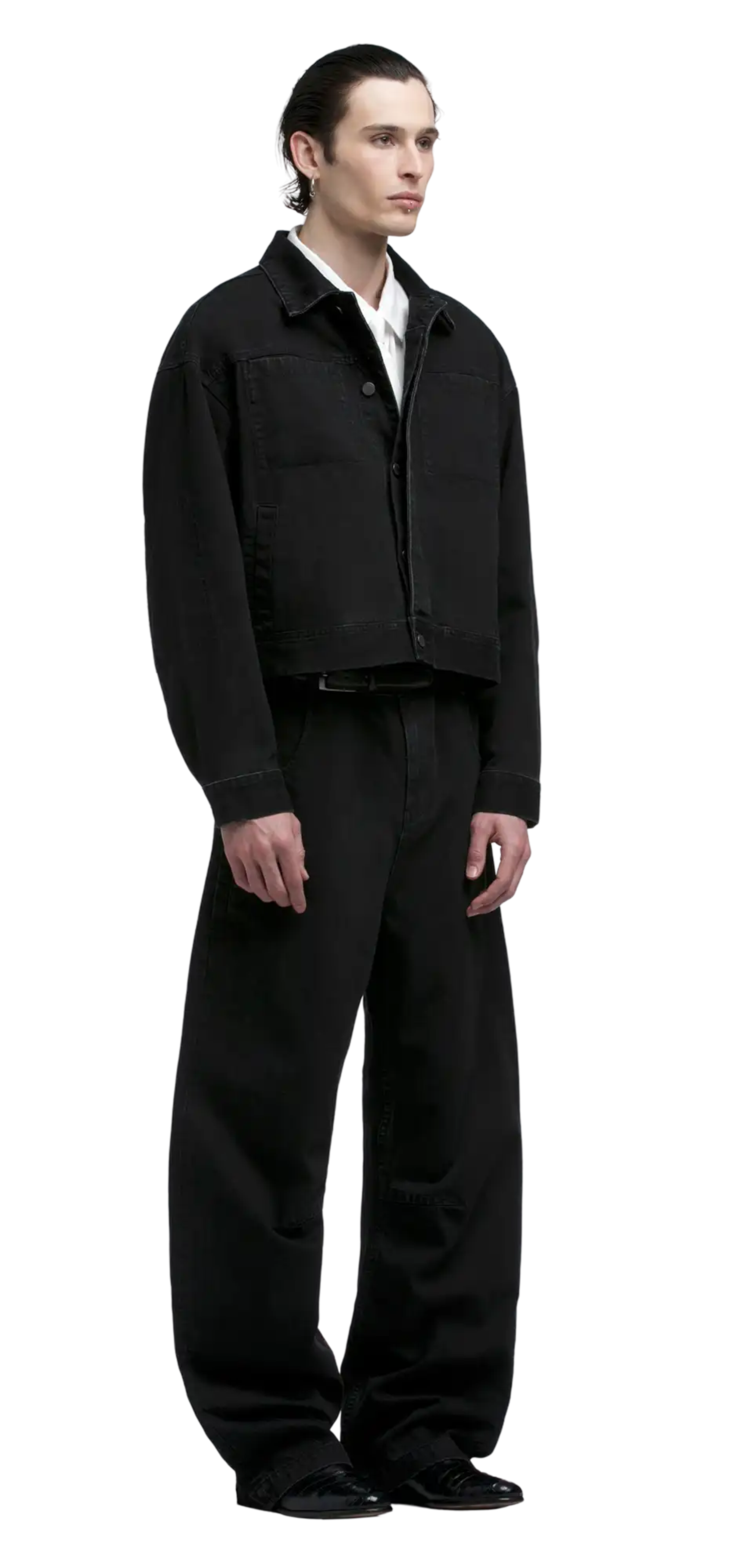 gem denim jacket magnetite - entire studios