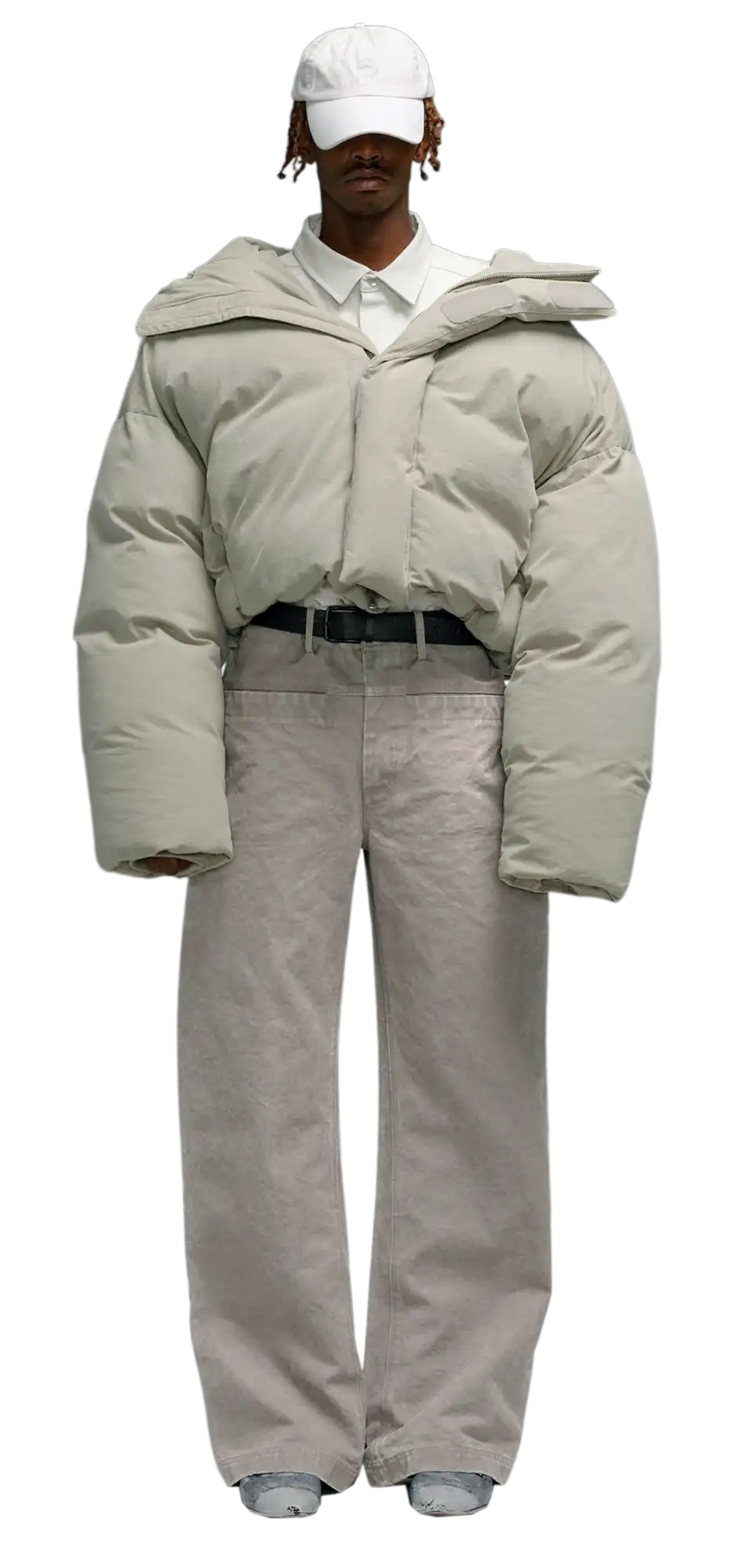 mml-hooded-puffer-cotton-medium-grey character front view