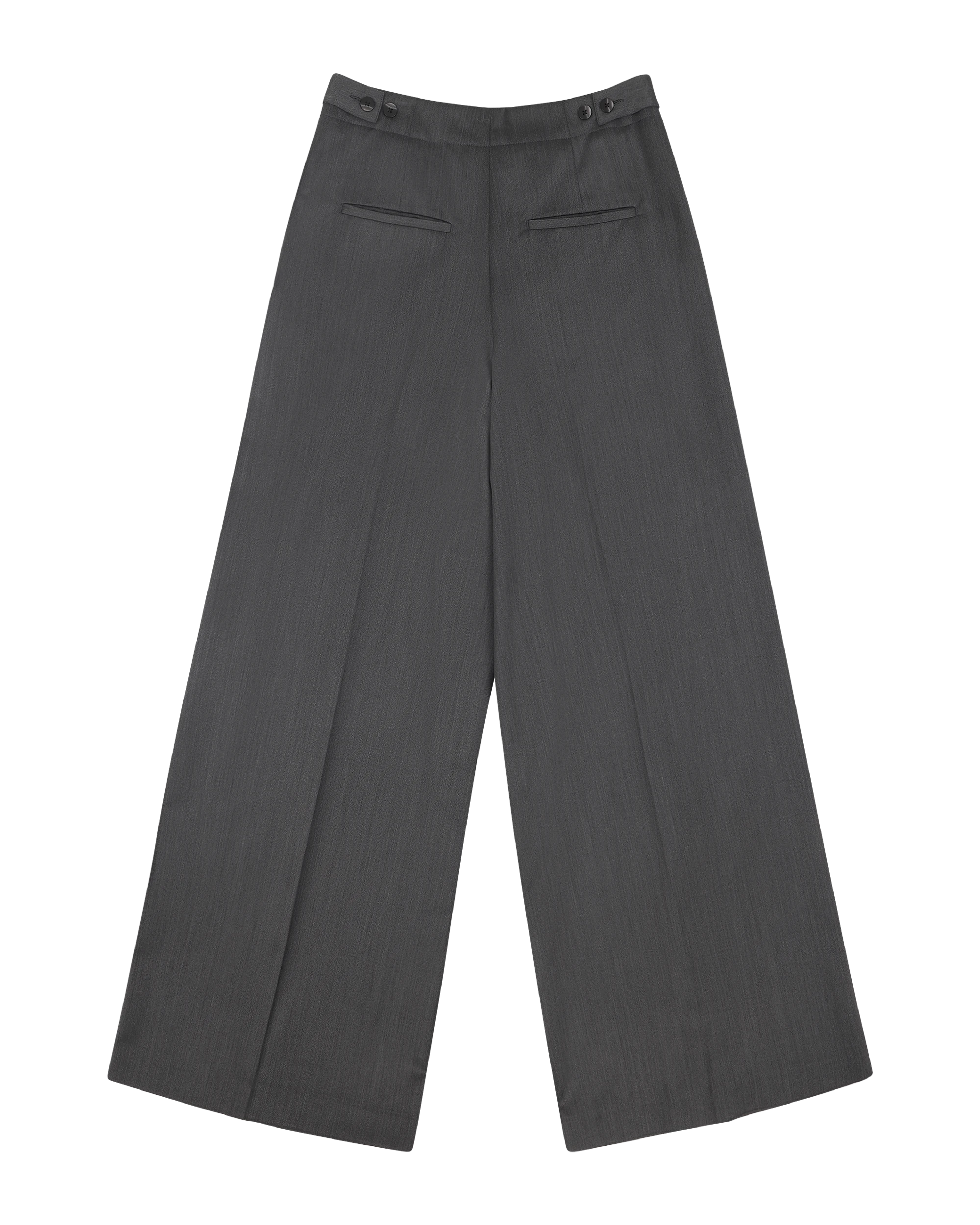 Pleated Womens Pant Grey - Image 2