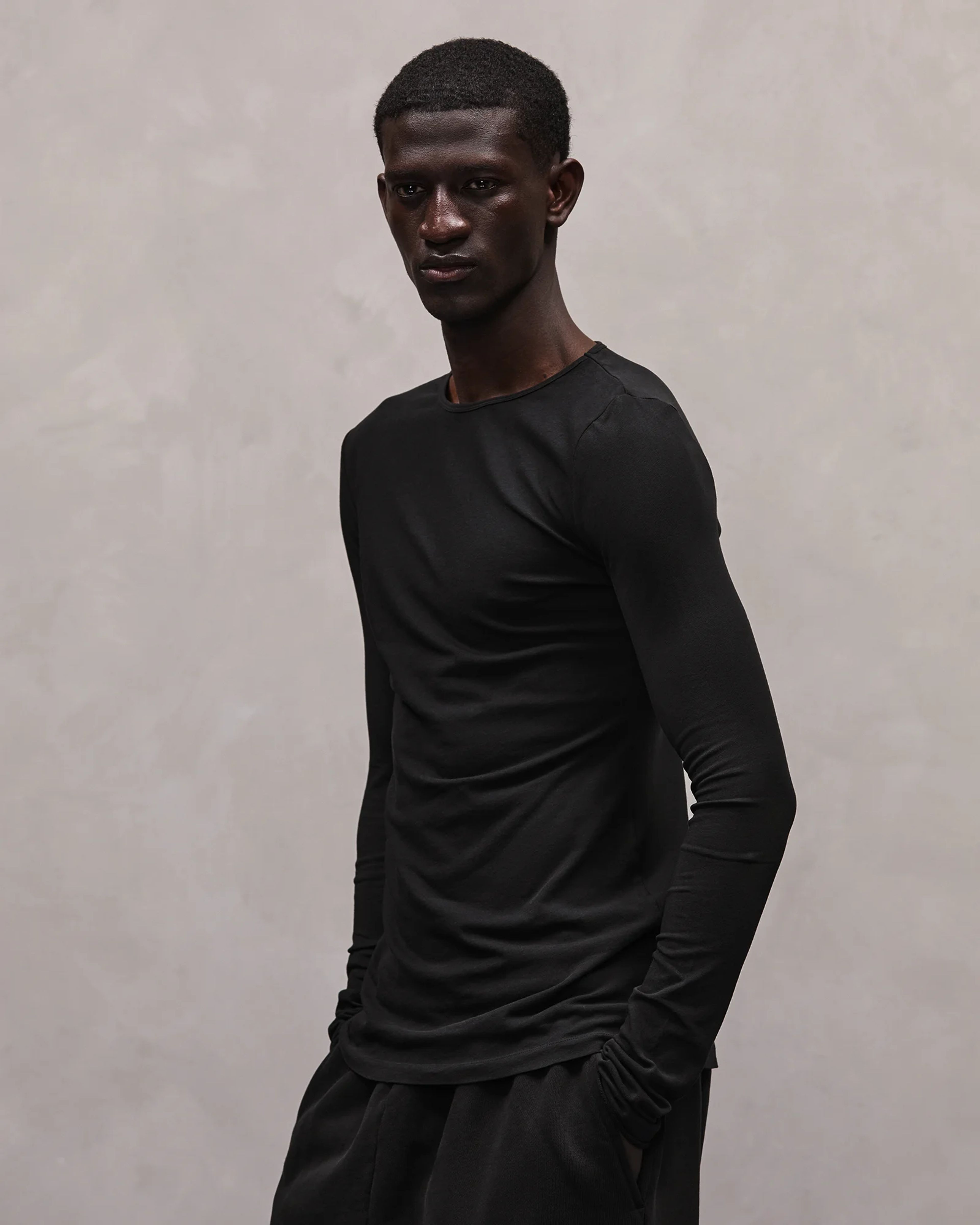 sheer-long-sleeve-black photo model