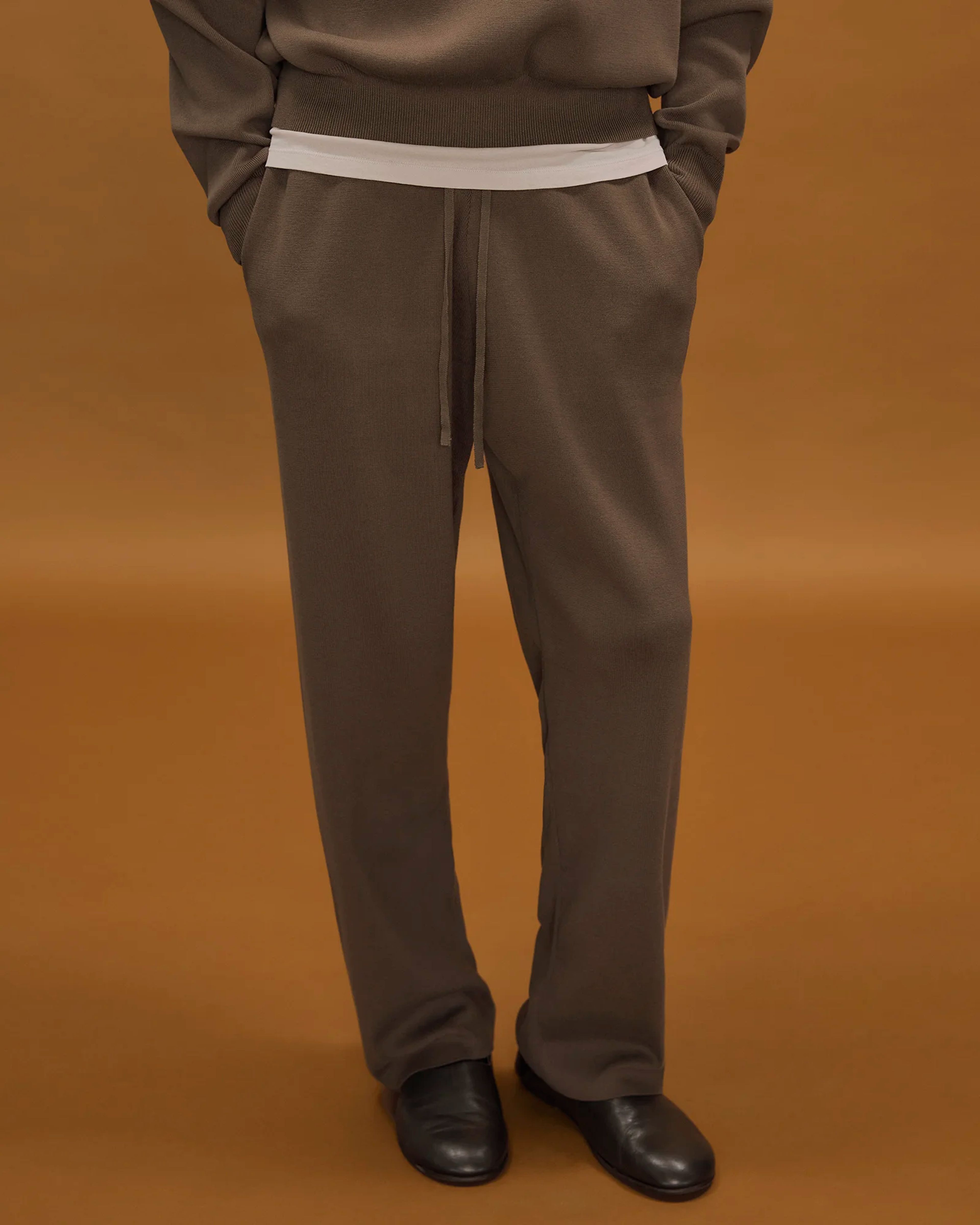 Straight Leg Knit Pant Light Brown - Image 3
