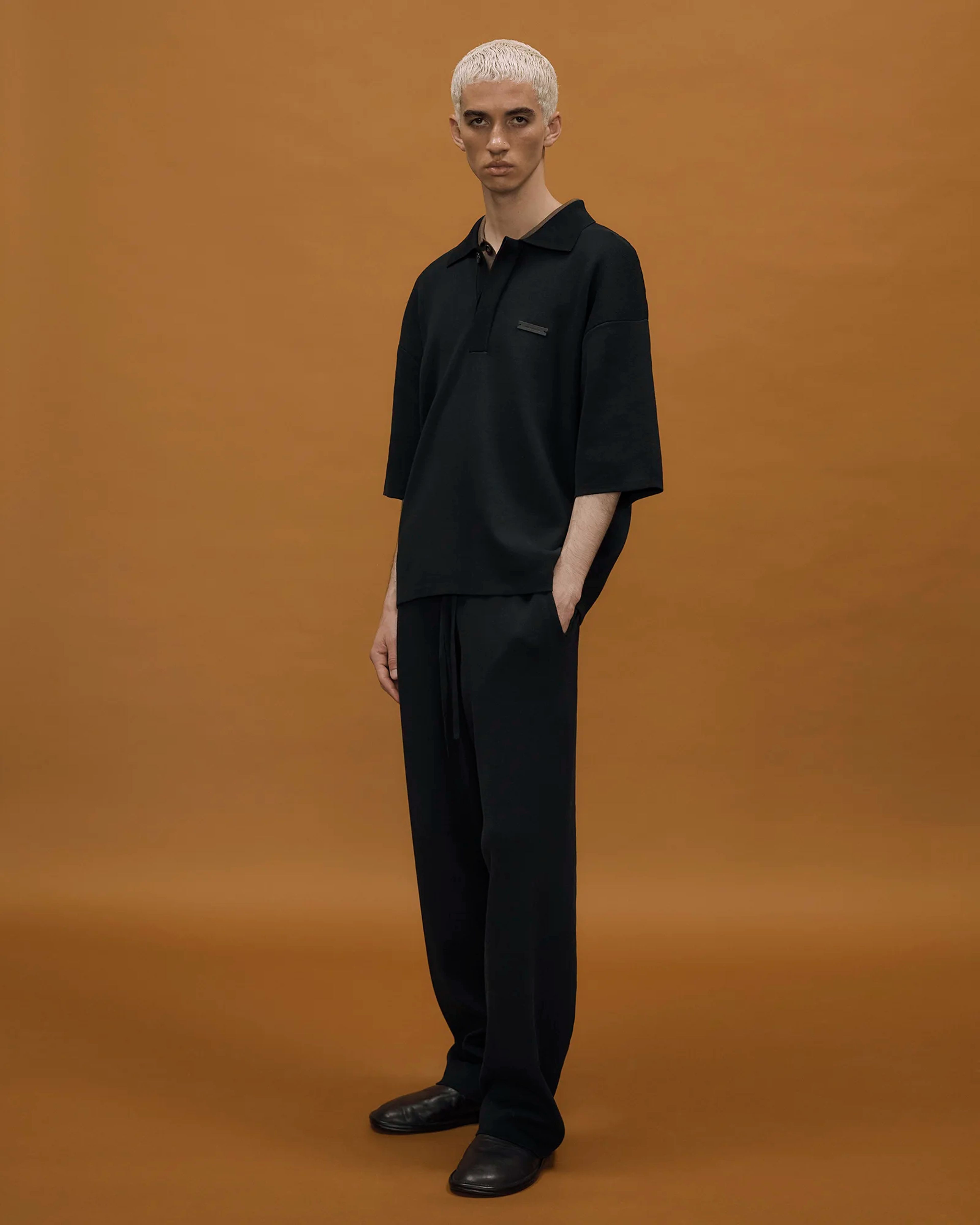 Straight Leg Knit Pant Black - Image 4