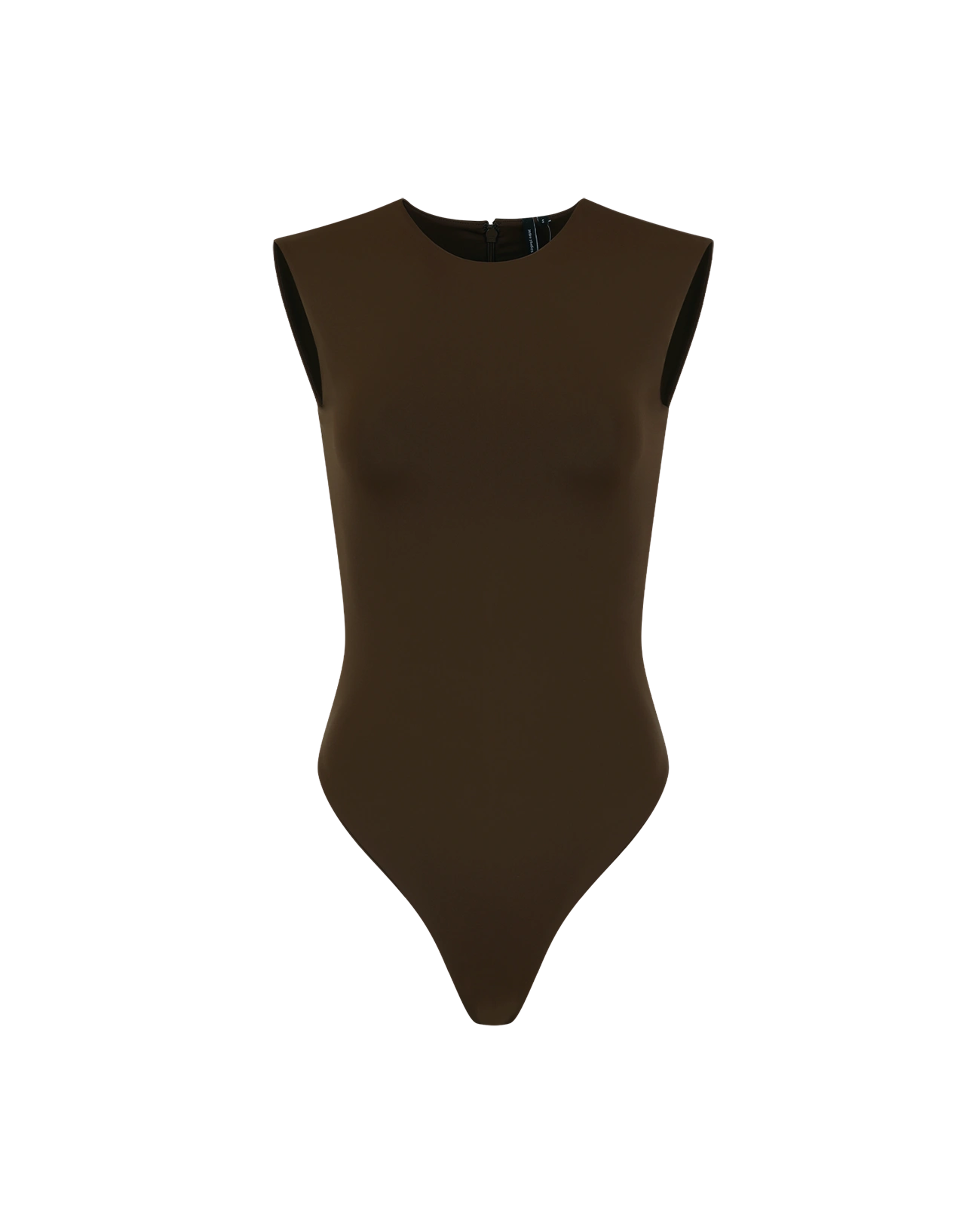 Sleeveless Bodysuit Nylon Spandex Brunette - Image 1