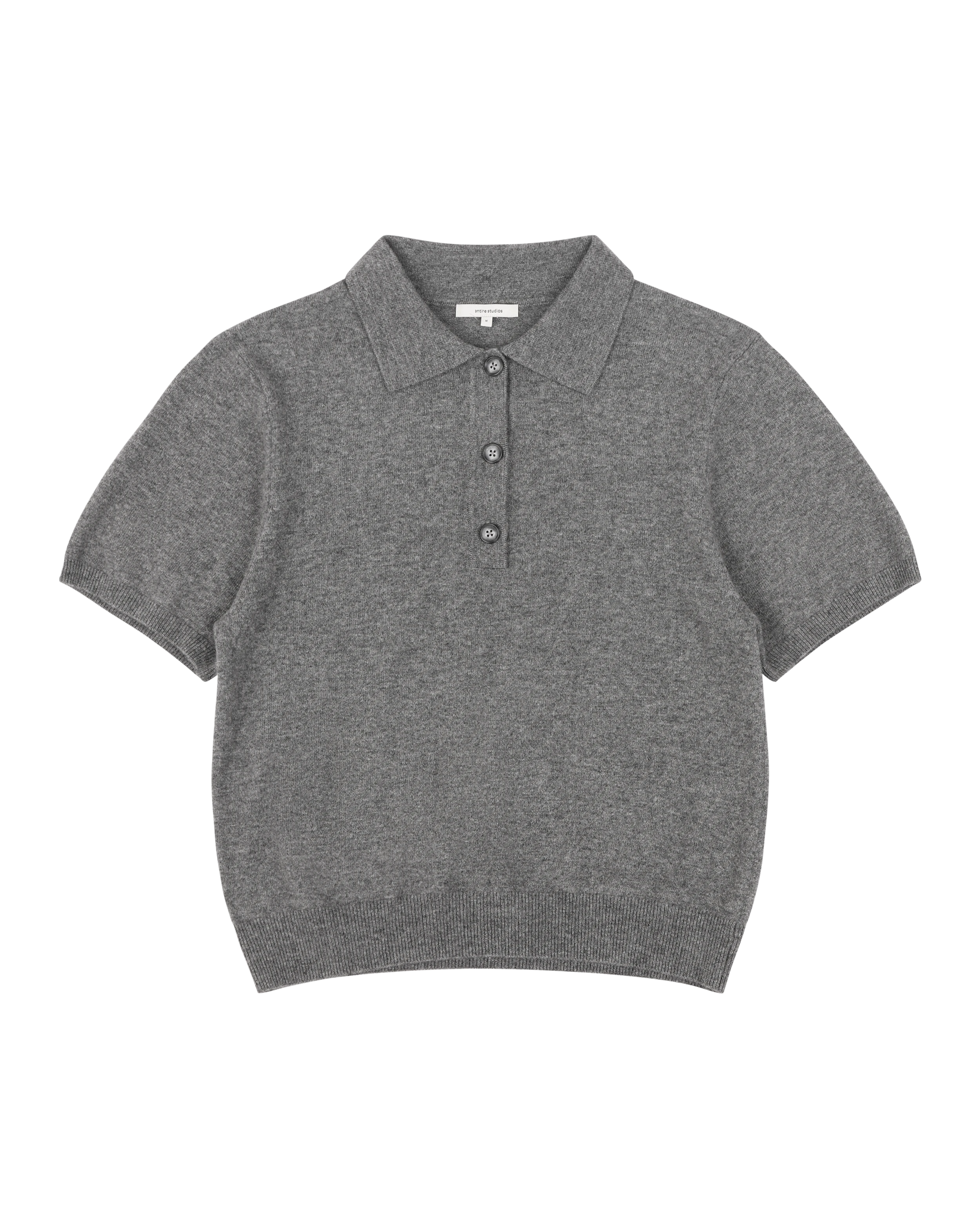 Short Sleeve Knit Polo Concrete - Image 6