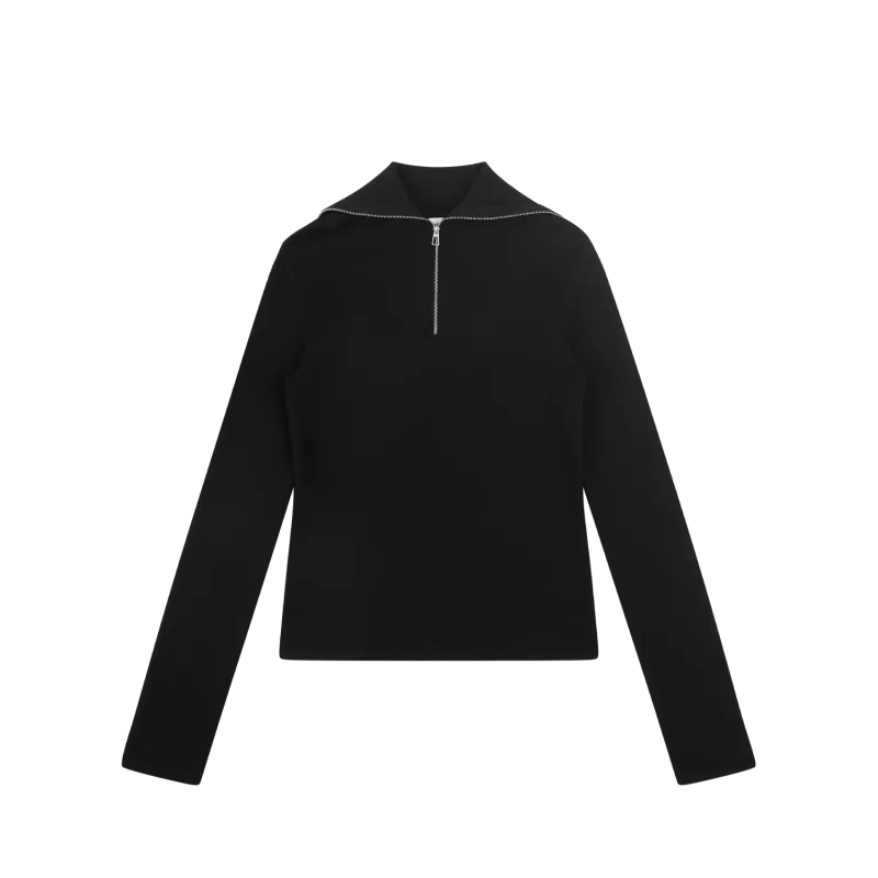 zip-up-turtleneck-slim-black garment view