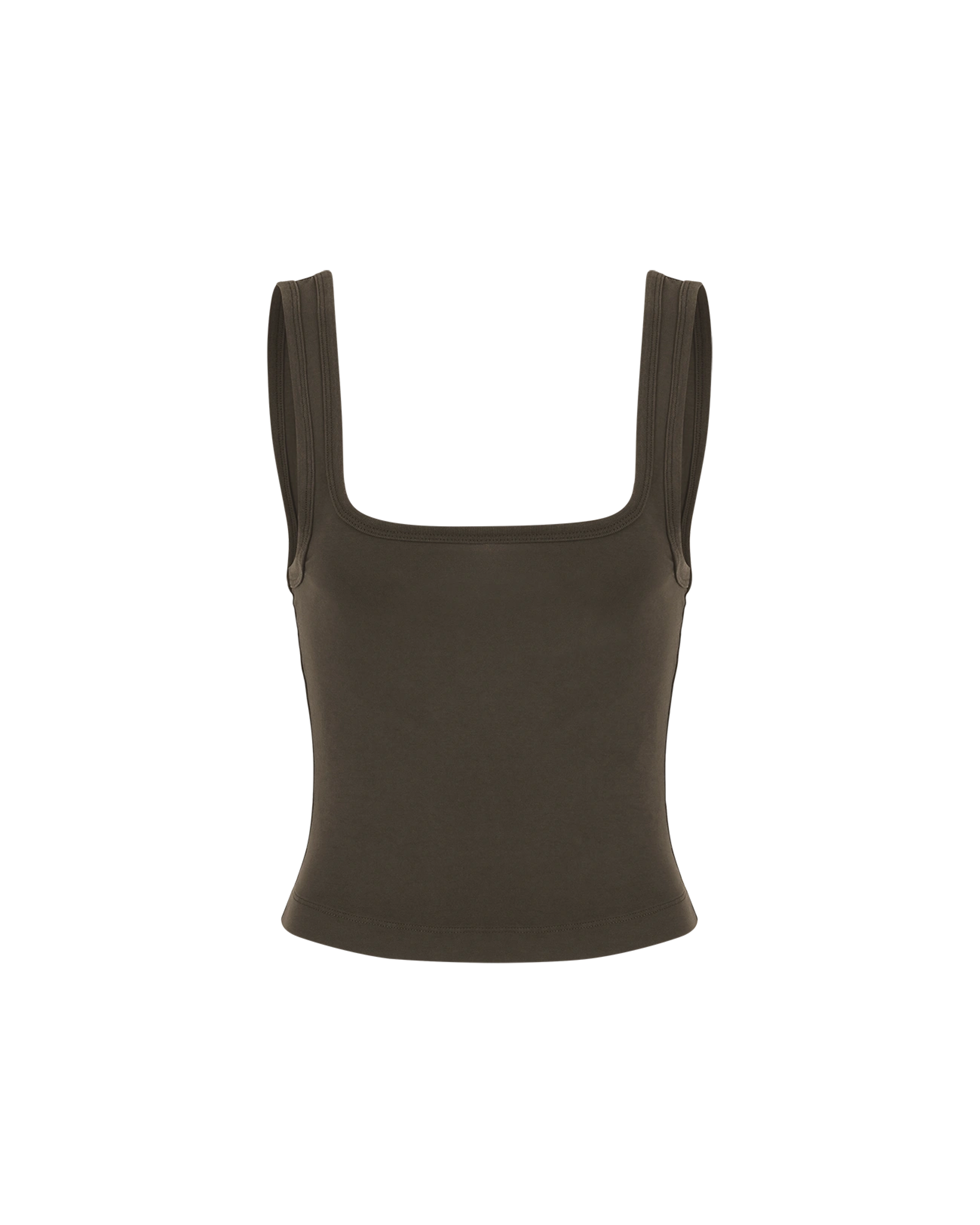 Square Neck Tank Brunette - Image 1