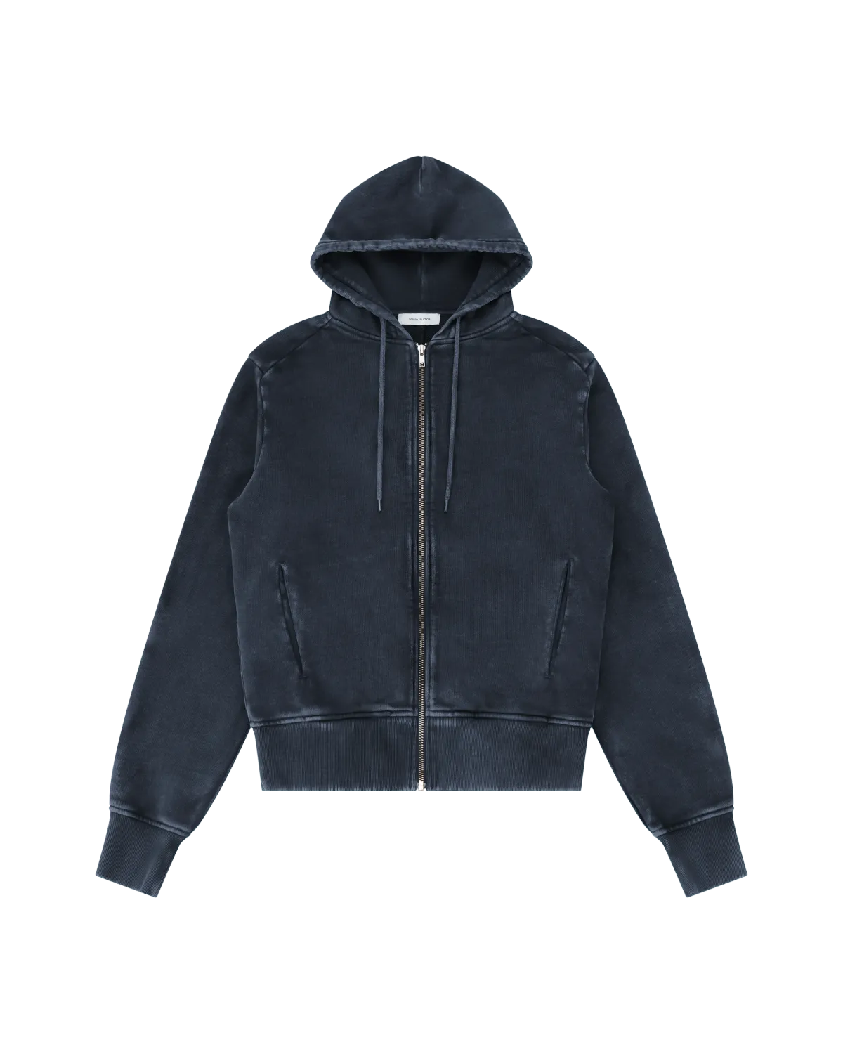 Slim Zip Up Salted Navy - Image 8